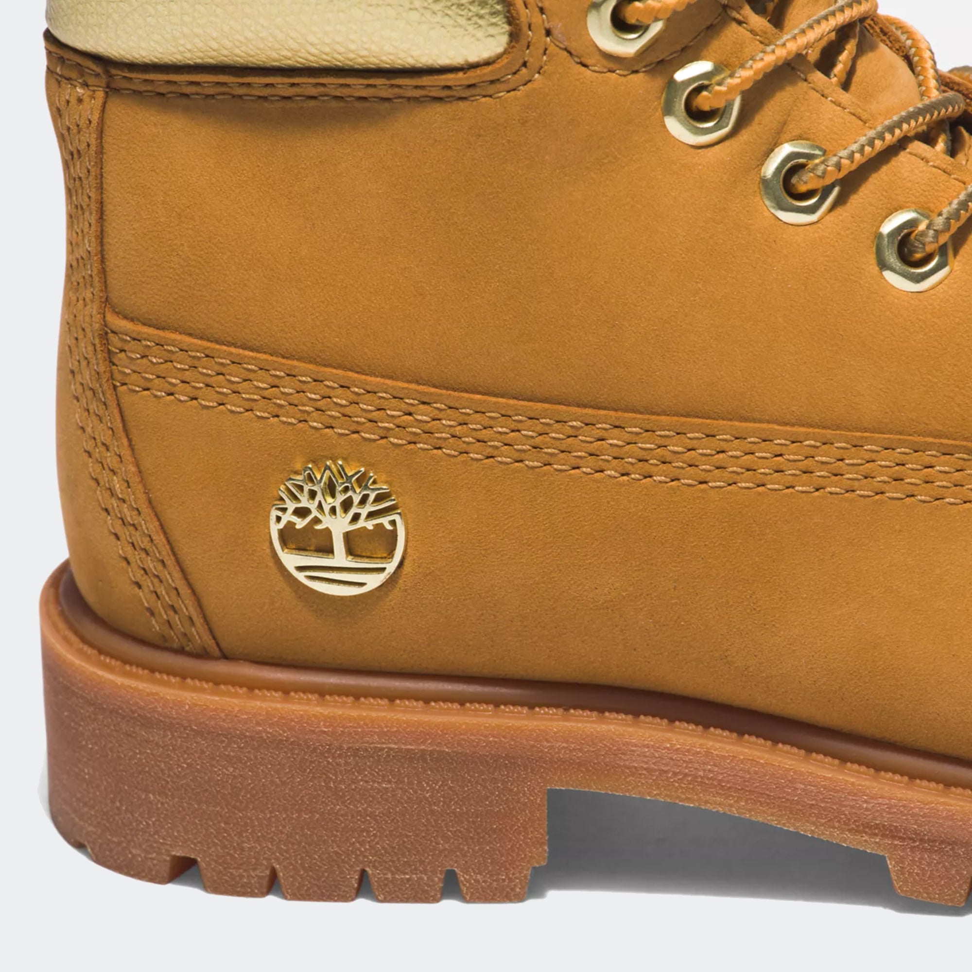 Big Kid Timberland Premium 6-Inch Waterproof Boots Wheat Gold