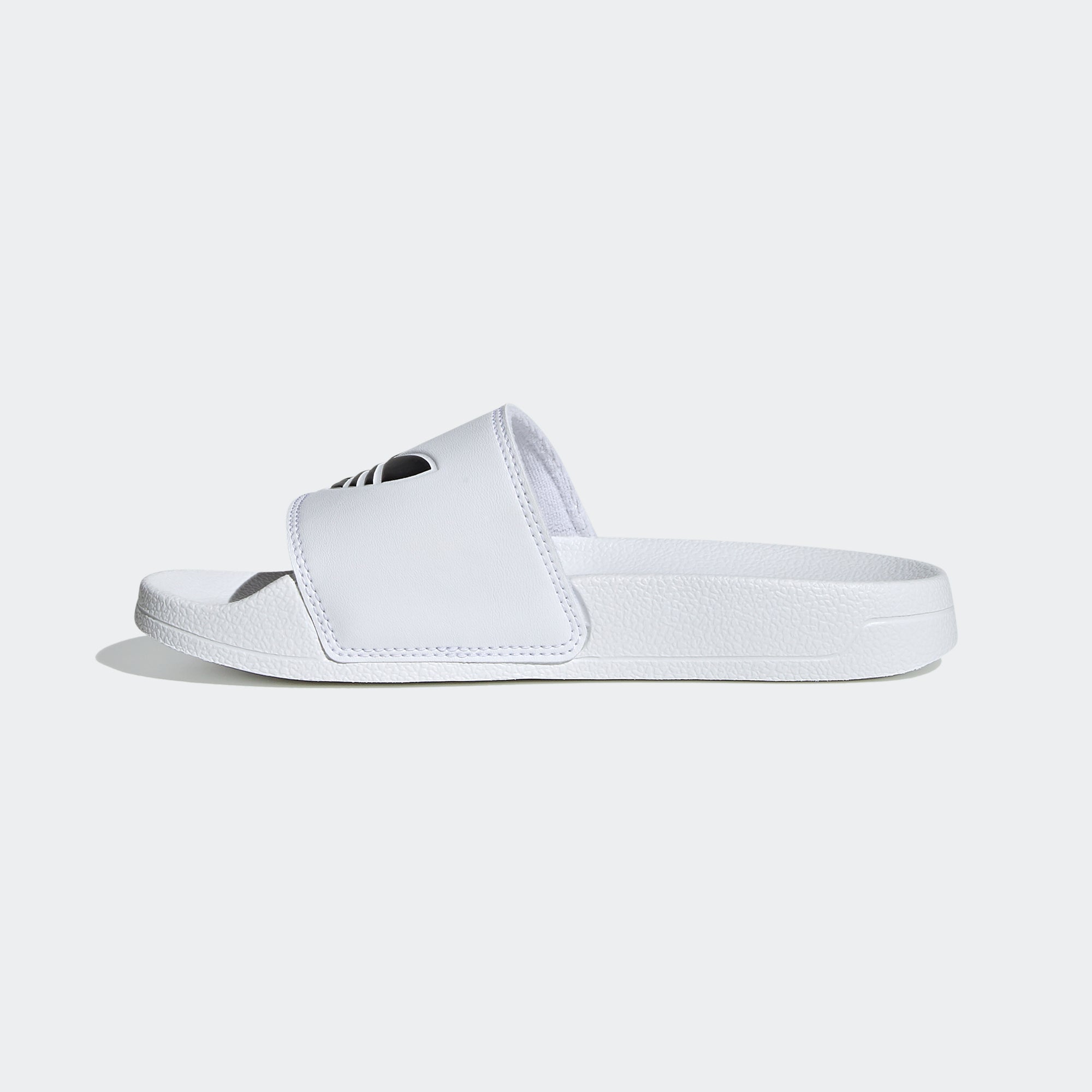 Kids' adidas Adilette Lite Slides White EG8272 | Chicago City Sports | interior side view