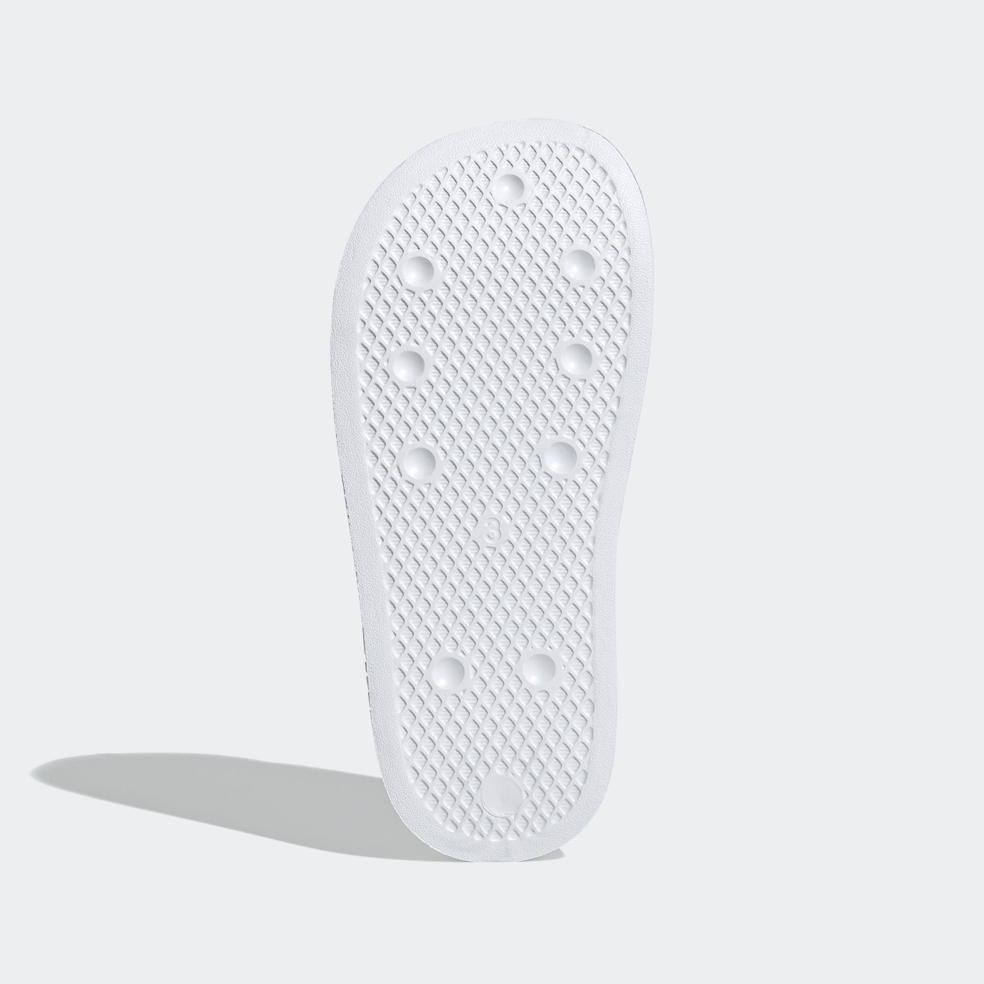 Kids' adidas Adilette Lite Slides White EG8272 | Chicago City Sports | bottom view