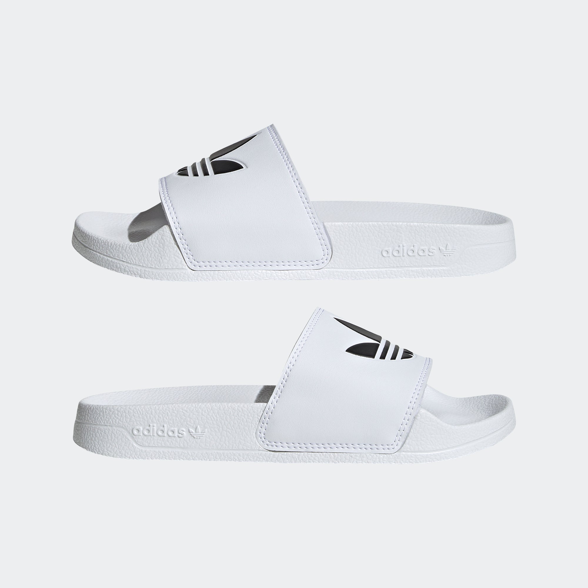 Kids' adidas Adilette Lite Slides White EG8272 | Chicago City Sports | side views