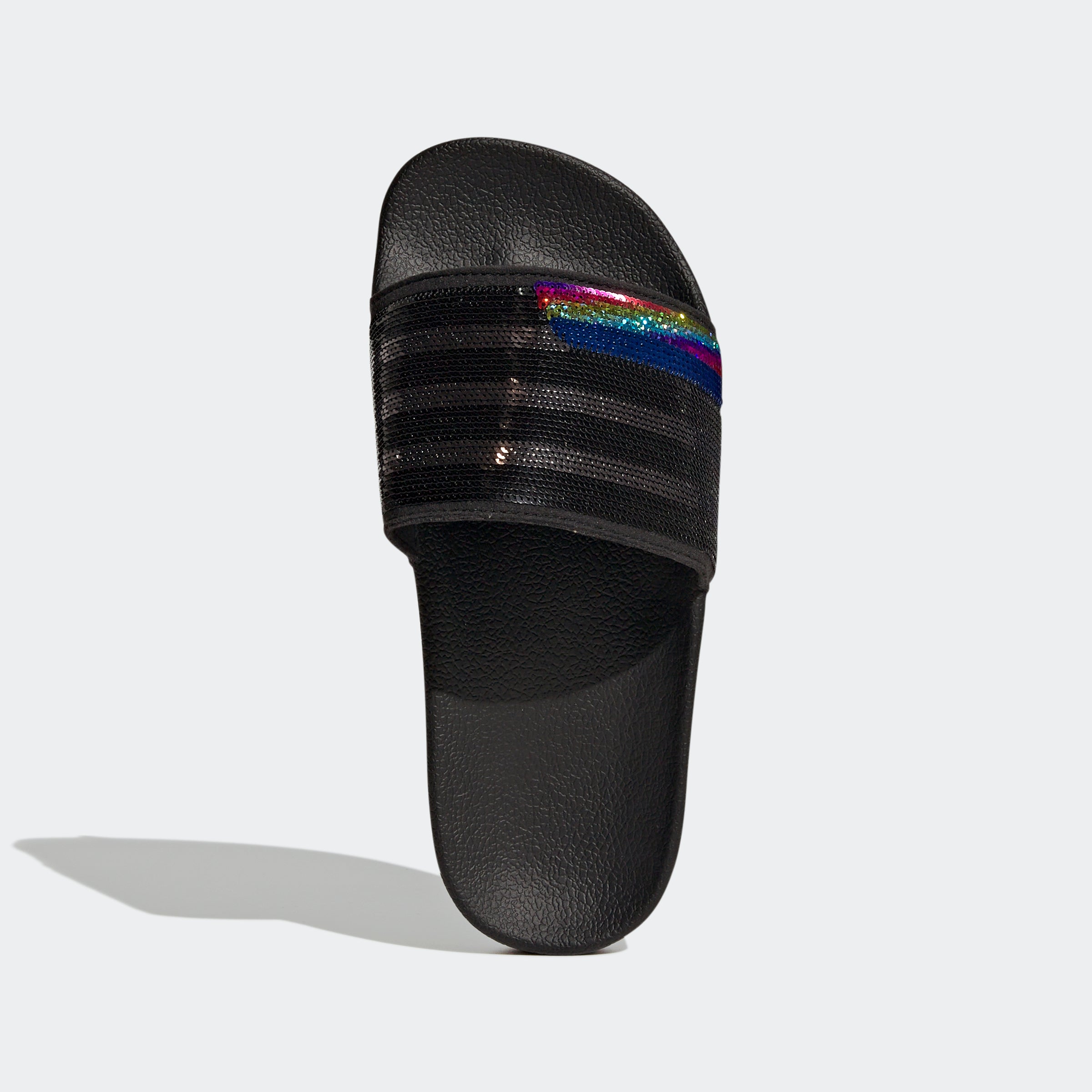 Kids adidas Originals Adilette Slides Black Sequins