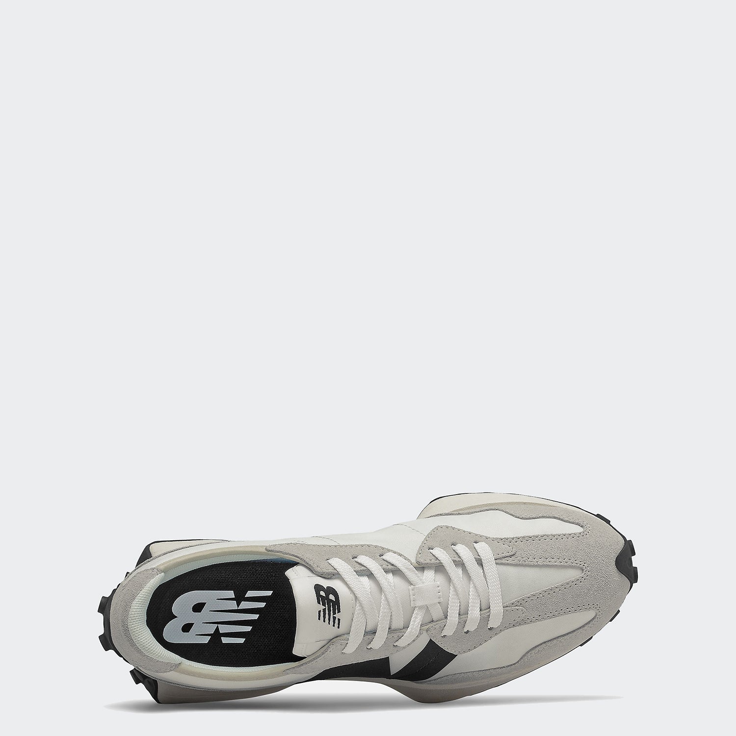 Men's New Balance 327 Shoes White MS327FE | Chicago City Sports | top view