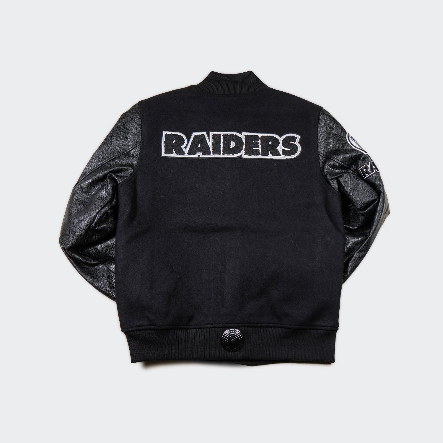 Men’s Pro Standard Las Vegas Raiders Varsity Jacket Triple Black