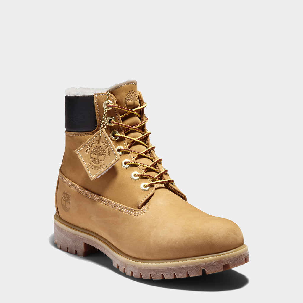 Men's Timberland Premium Warm-Lined 6-Inch Waterproof Boots Wheat