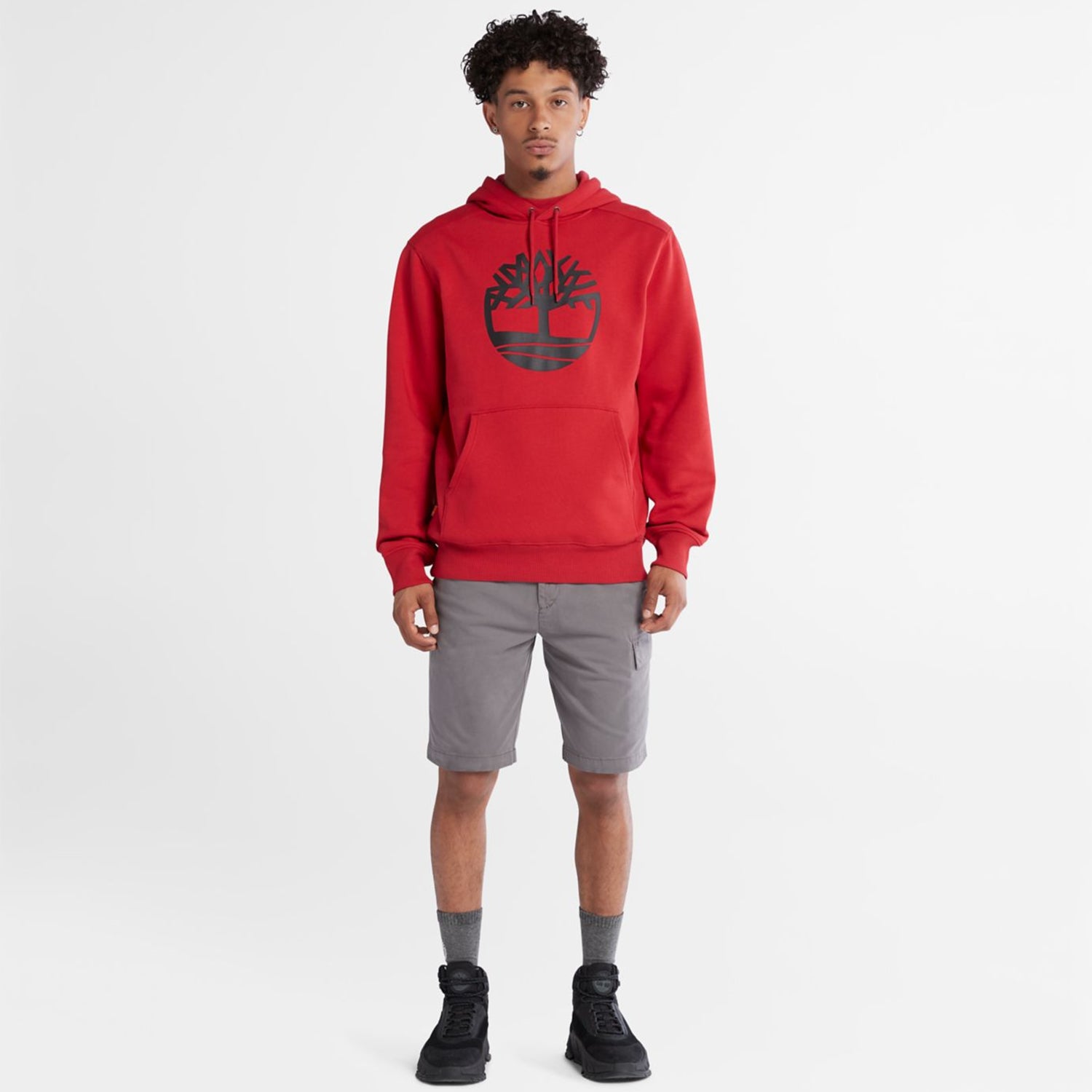 Men's Timberland Tree Logo Hoodie Scarlet