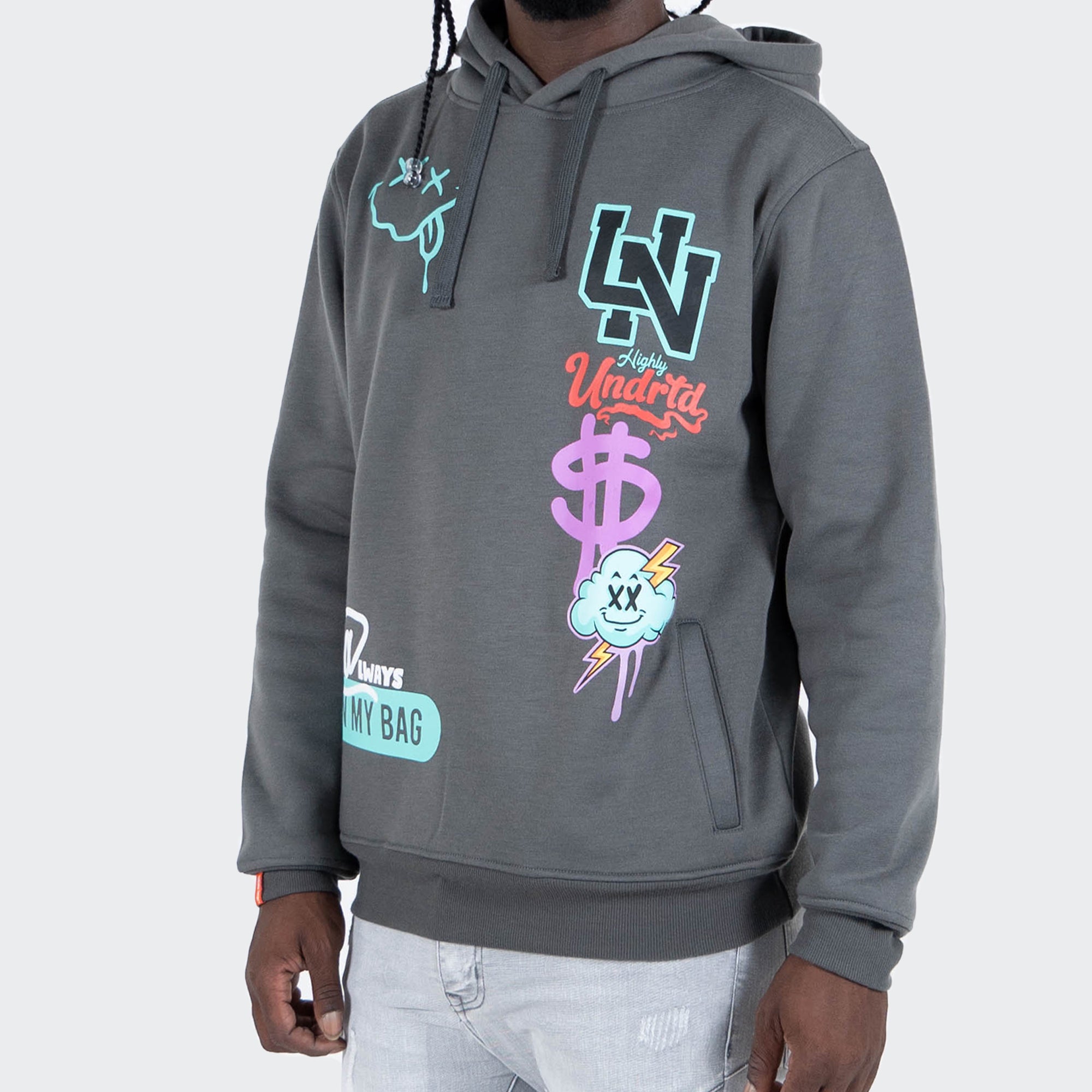 Men's TWO MILL TWENTY "Always In My Bag" Hoodie Charcoal