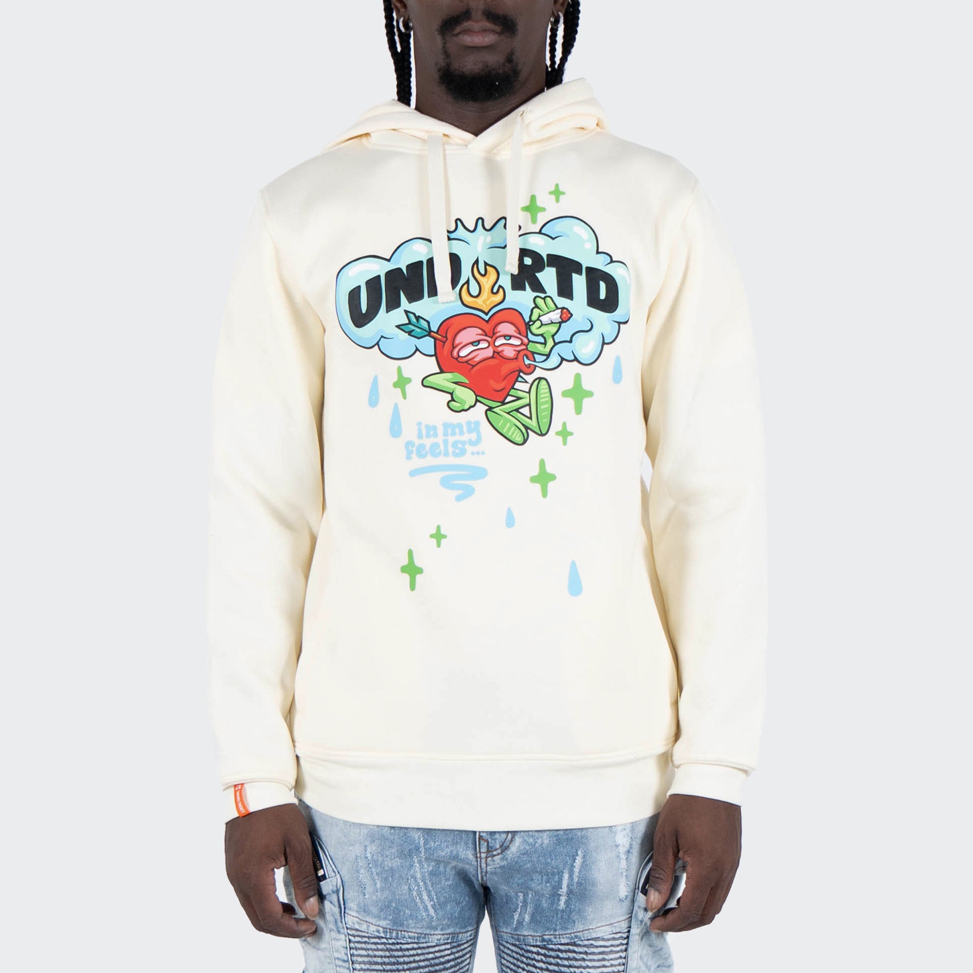 Men's TWO MILL TWENTY "In My Feels" Hoodie Off White