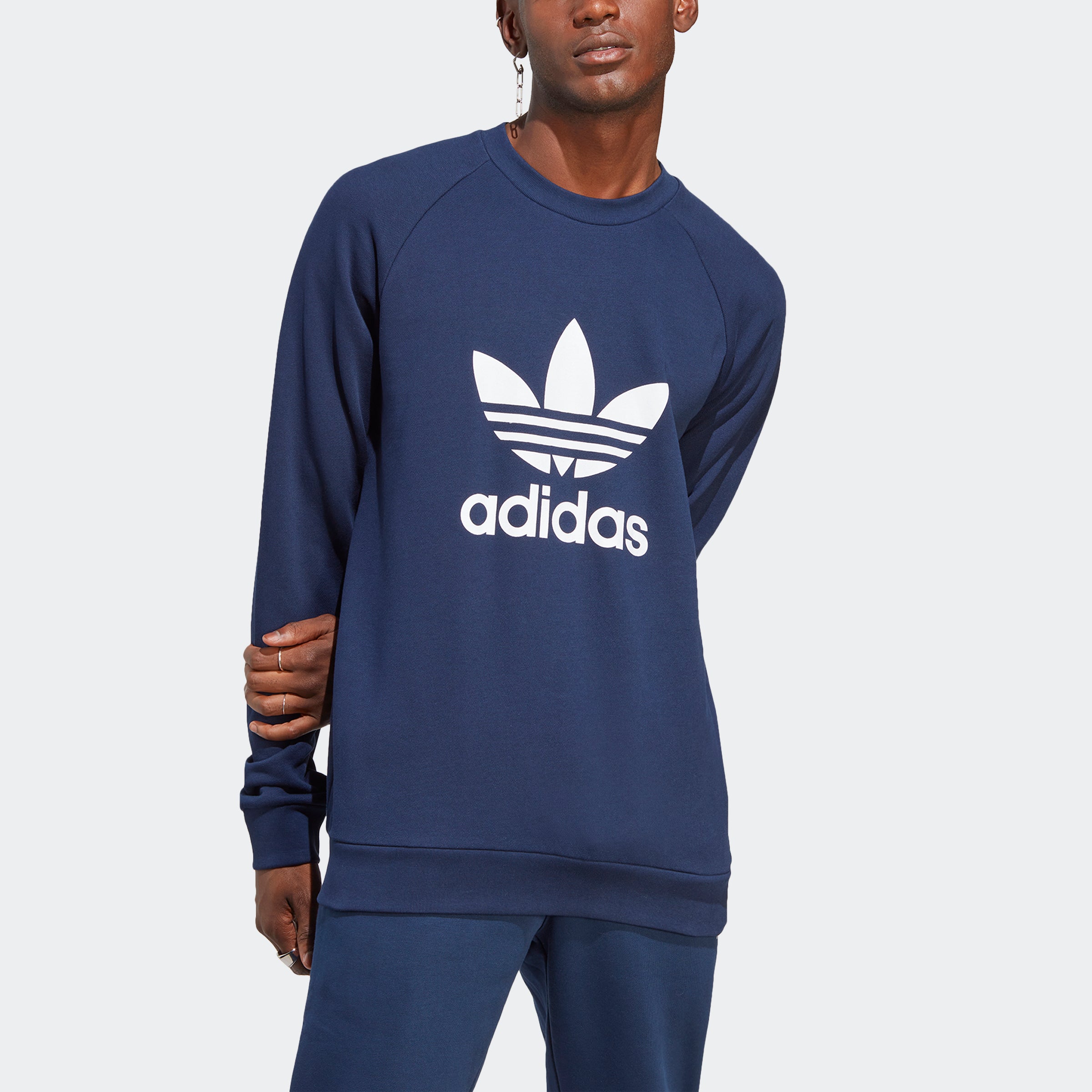 Men’s adidas Originals Adicolor Classics Trefoil Crewneck Sweatshirt Night Indigo