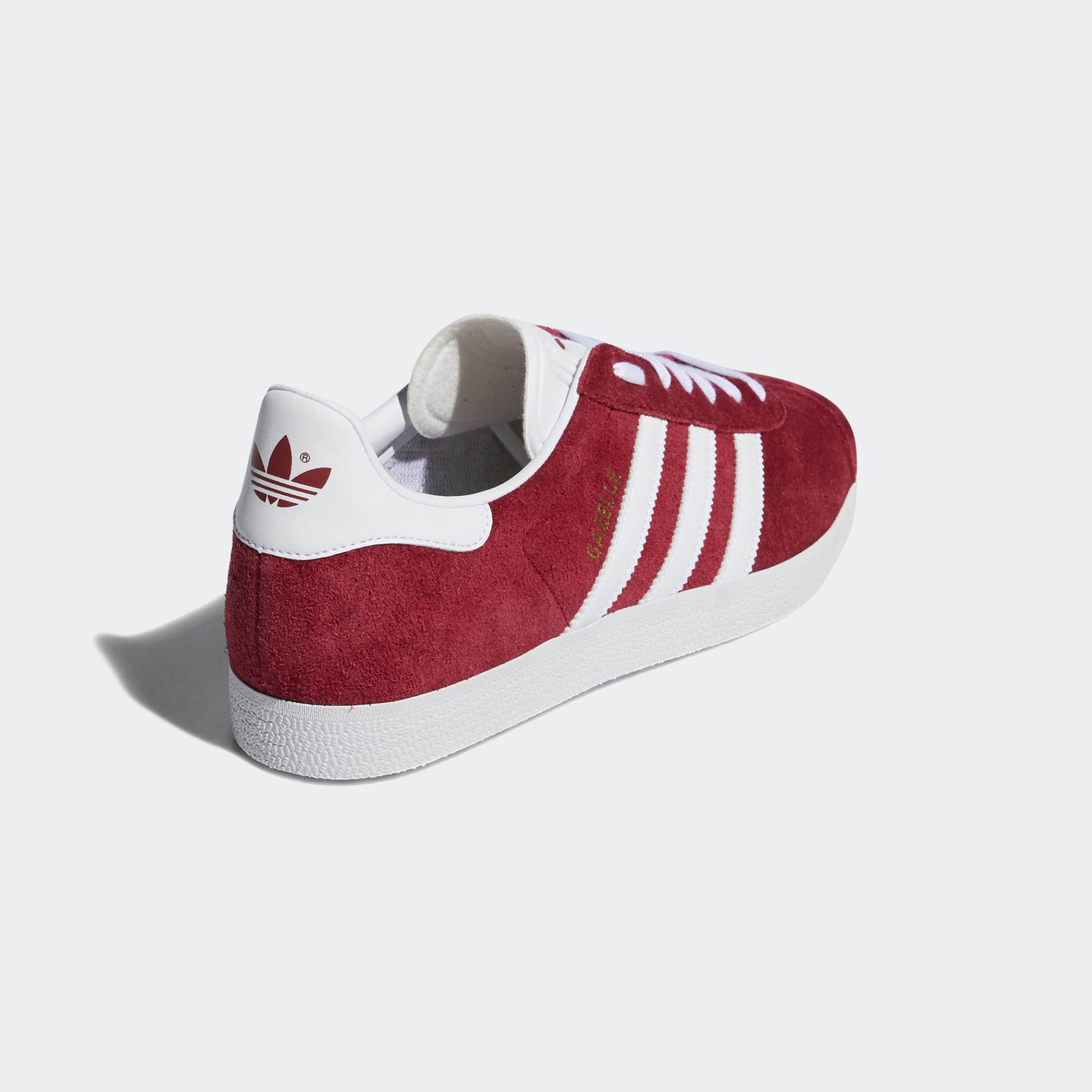 Men's adidas Gazelle Shoes Burgundy B41645 | Chicago City Sports | angled side view