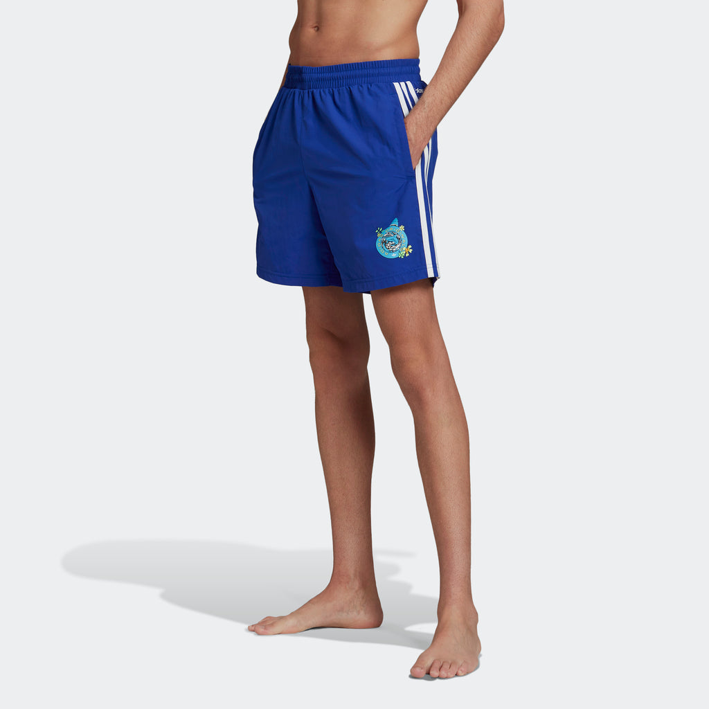 Men's adidas Originals Graphic Stoked Fish Swim Shorts