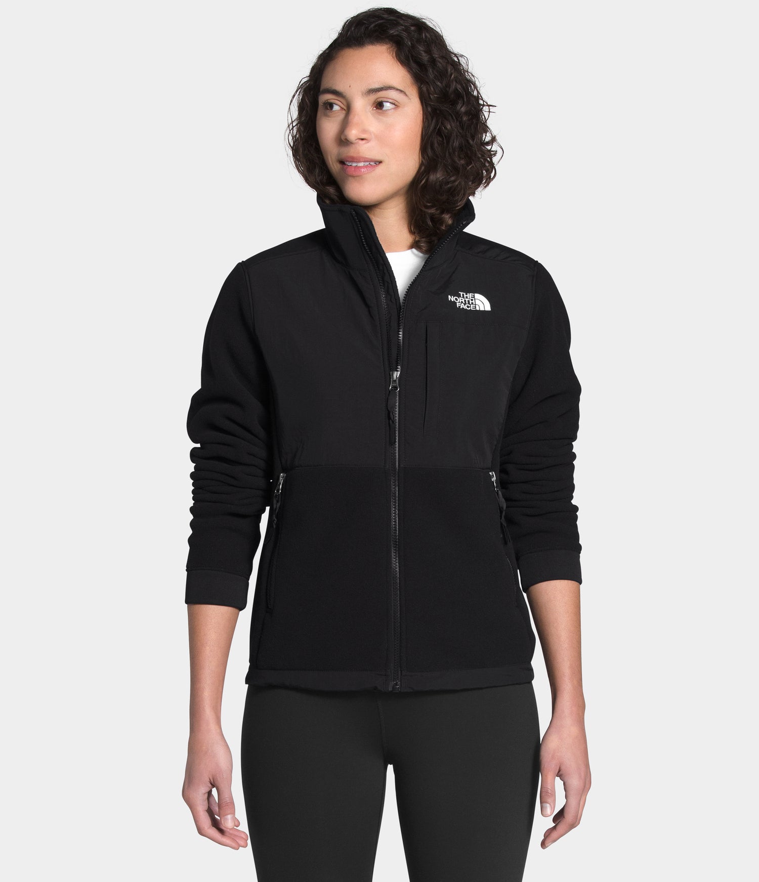 Women's TNF Denali 2 Jacket Black NF0A4R2UJK3 | Chicago City Sports | on model front view 2