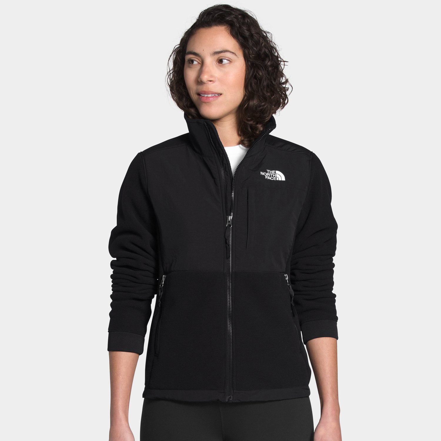 Women's TNF Denali 2 Jacket Black NF0A4R2UJK3 | Chicago City Sports | on model front view