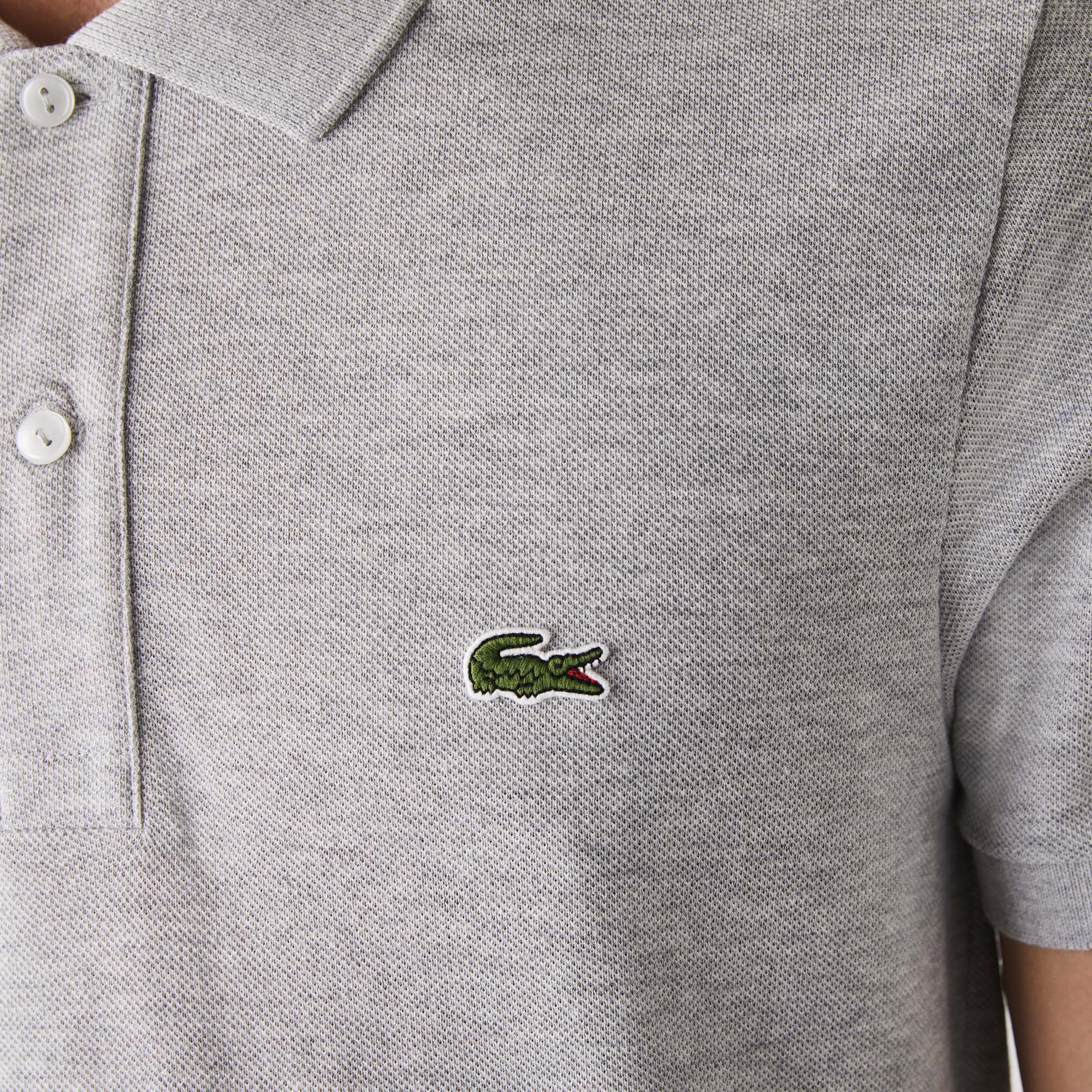 Men's Lacoste Slim Fit Petit Piqué Polo Grey