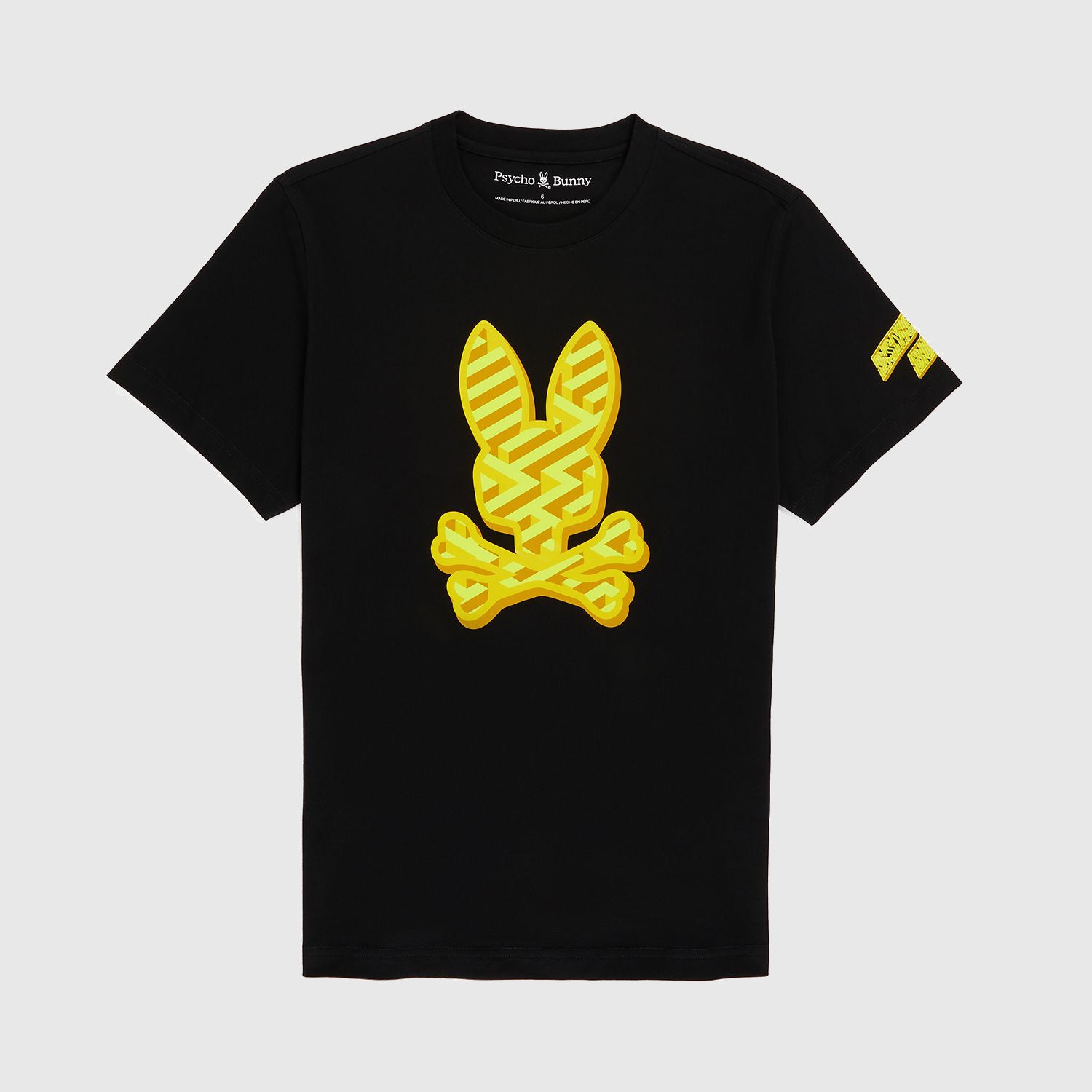 Men's Psycho Bunny Pisani Bunny Graphic Tee Black
