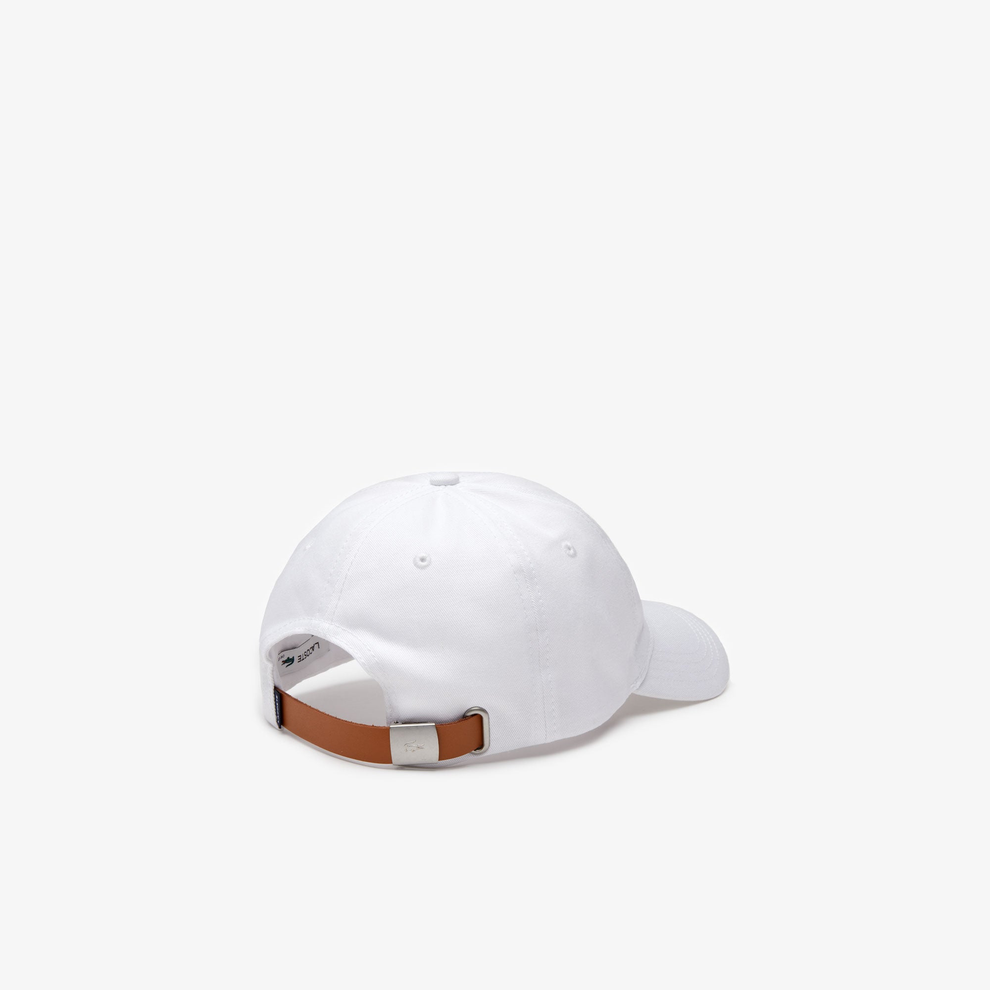 Lacoste Contrast Strap and Oversized Crocodile Cotton Cap White