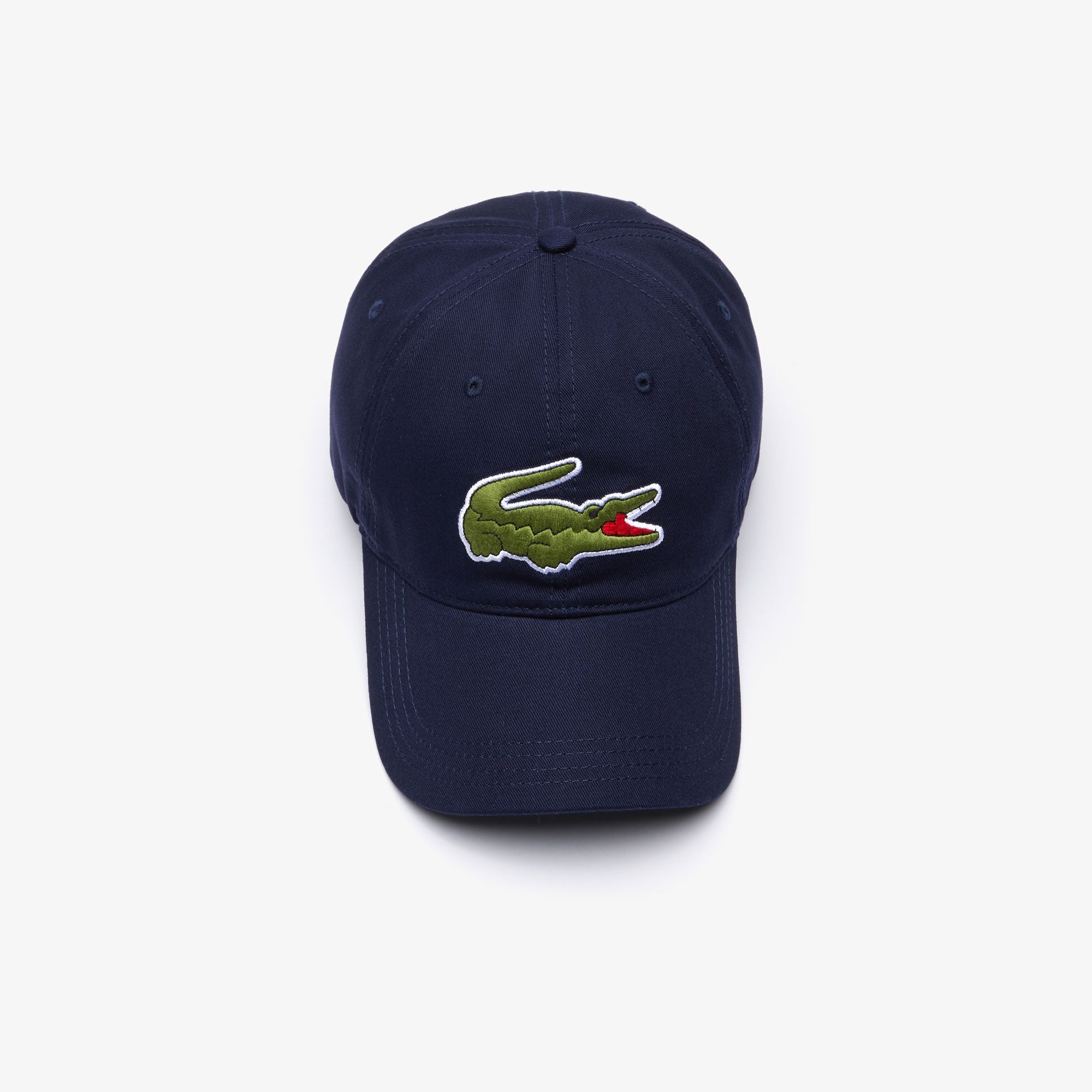 Lacoste Contrast Strap and Oversized Crocodile Cotton Cap Navy