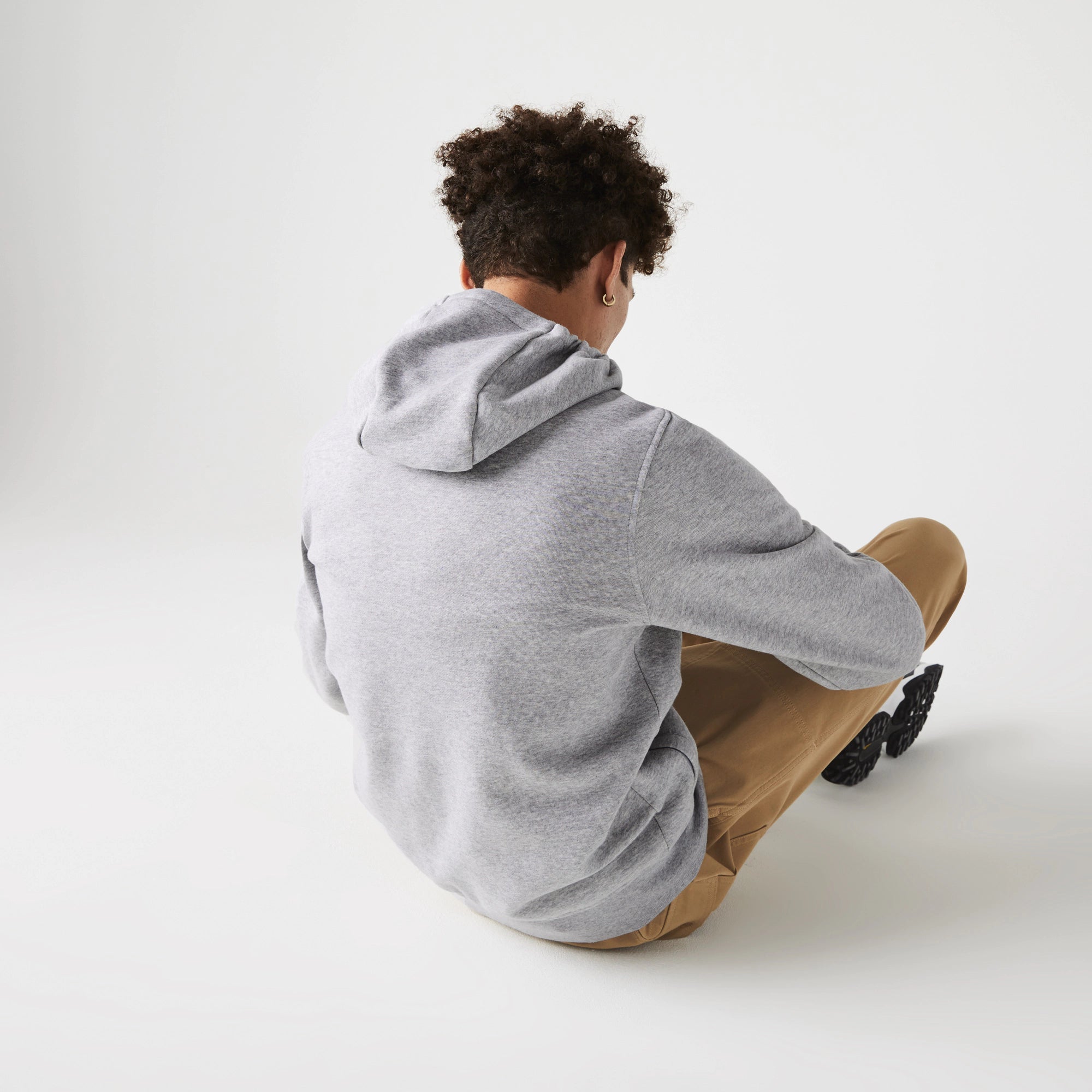 Men's Lacoste SPORT Fleece Hoodie Grey