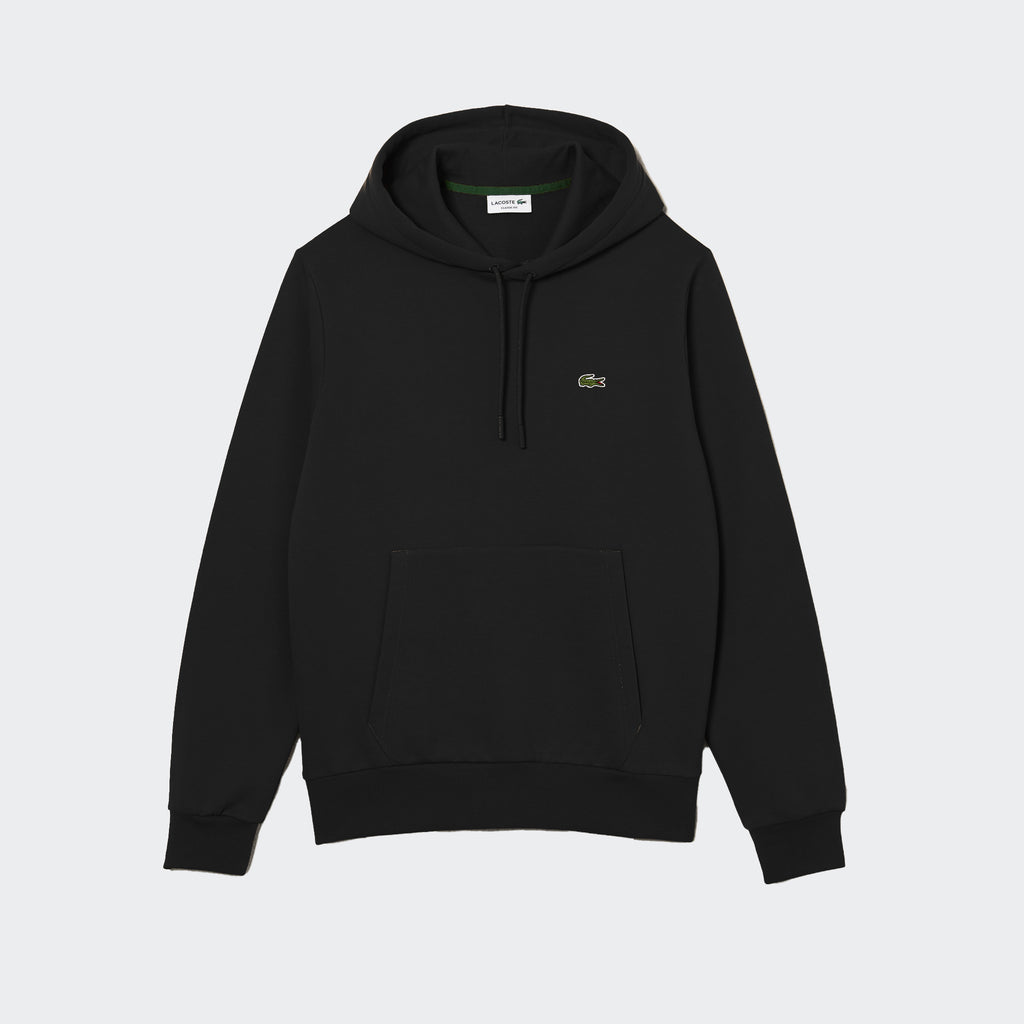 Men's Lacoste Organic Cotton Hooded Sweatshirt Black