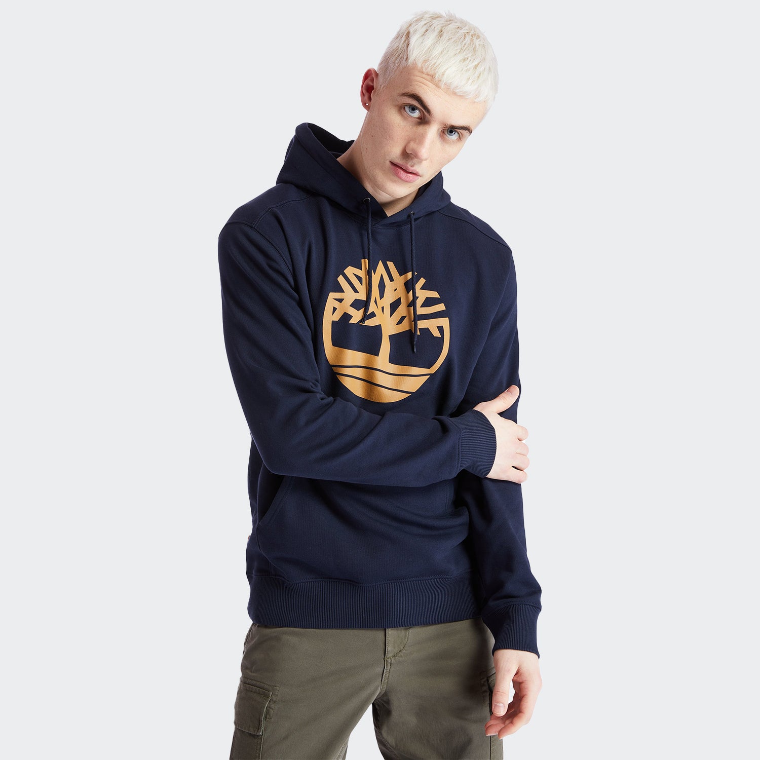 Men's Timberland Tree Logo Hoodie Dark Sapphire