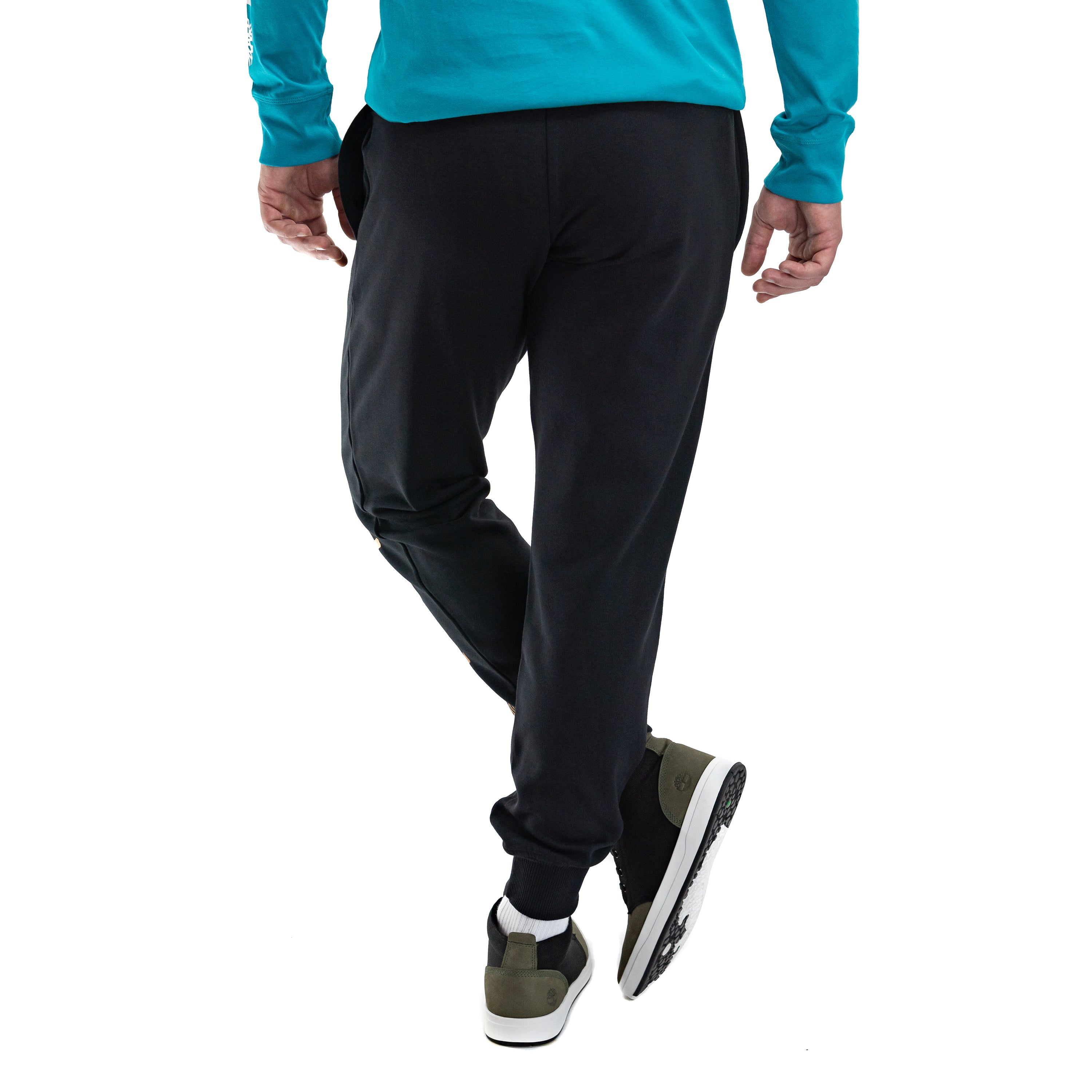 Men's Timberland Logo Sweatpants Black Wheat