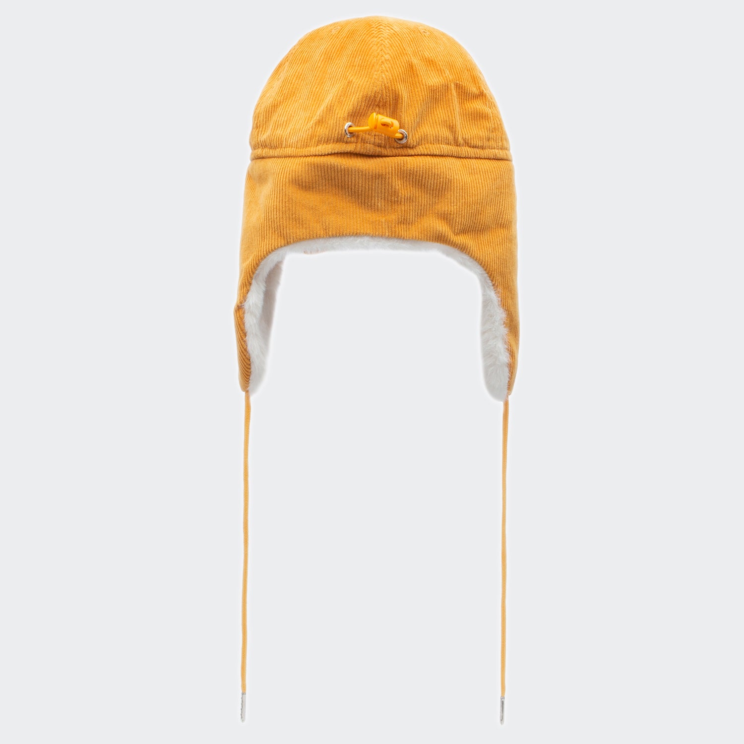 Unisex Romantic Crown Corduroy Trooper Hat Yellow