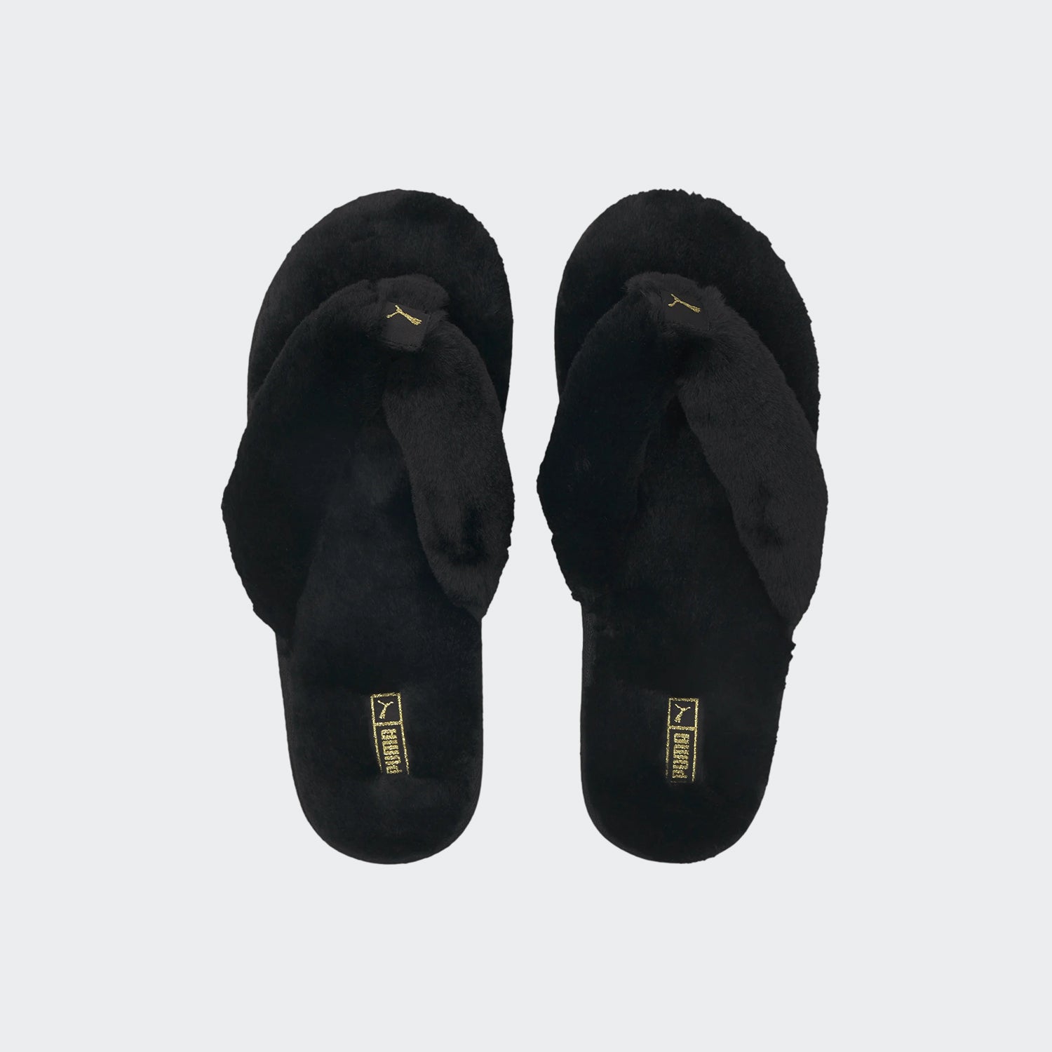 Women's PUMA Fluff Flip Flop Slides Black