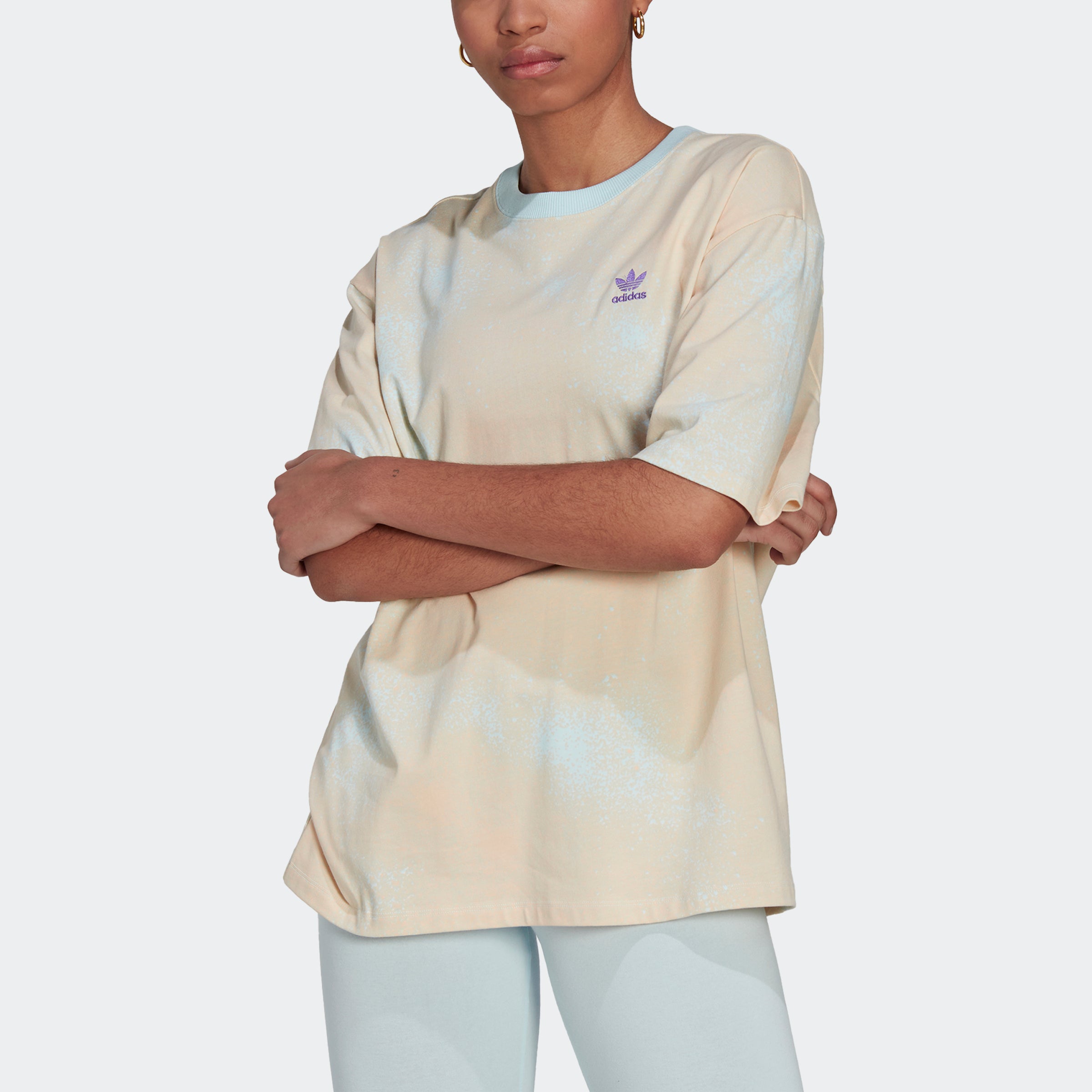 Women's adidas Originals Allover Print Tee Almost Blue