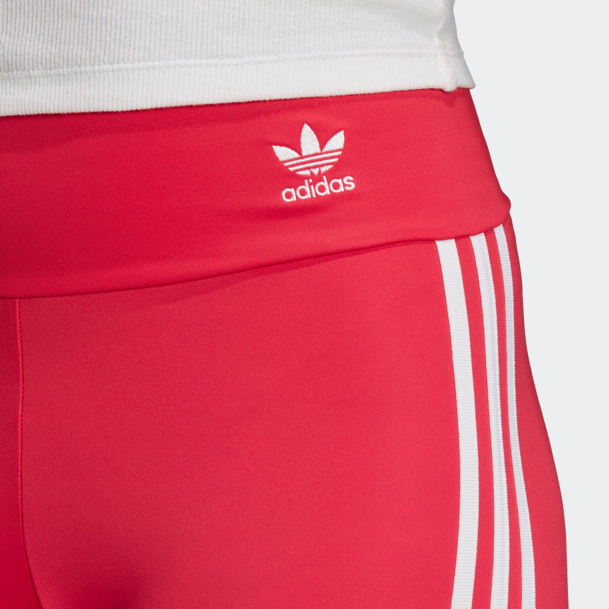 Women's adidas Originals Biker Shorts Power Pink GD2356 | Chicago City Sports | waistband view