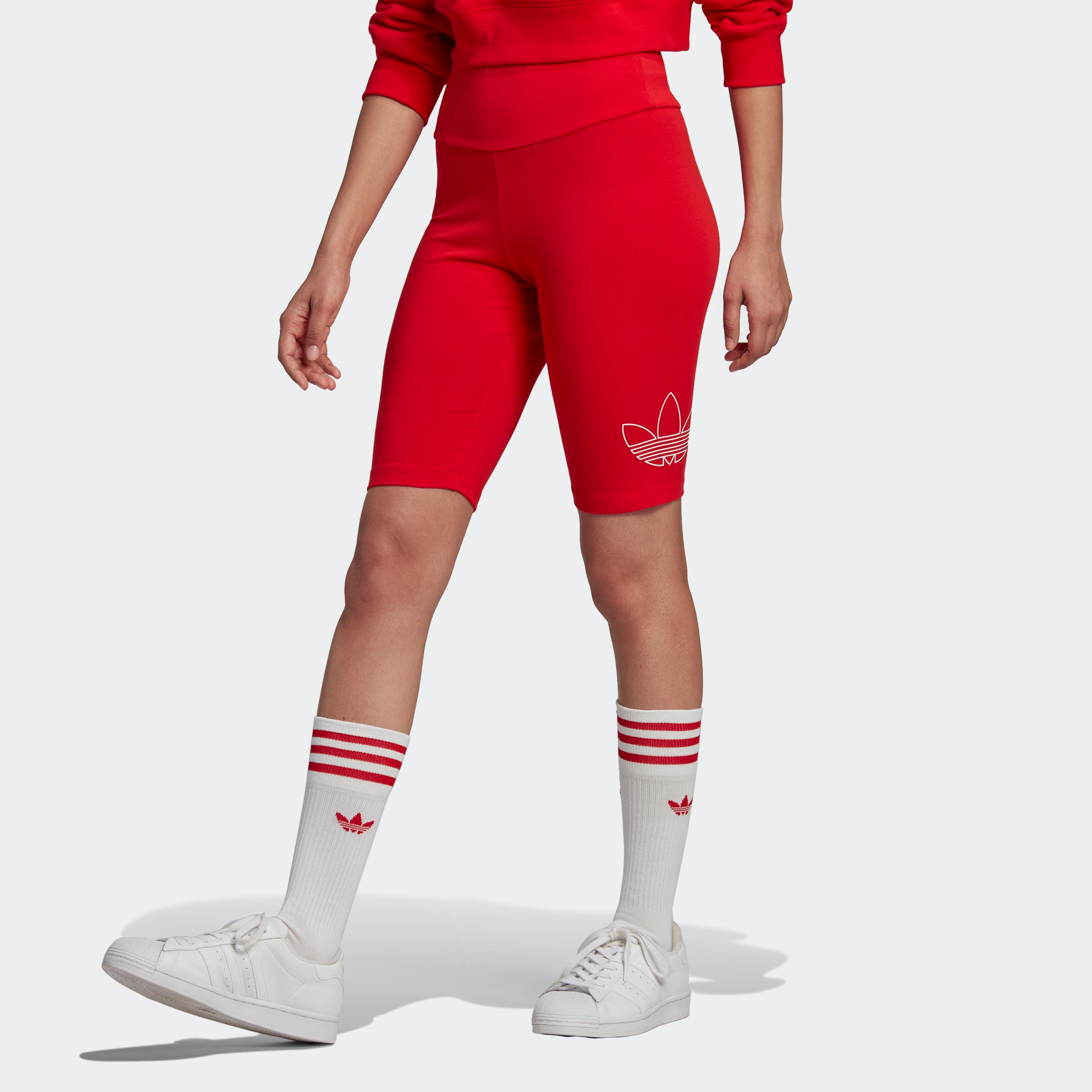 Women's adidas Originals Biker Shorts Vivid Red