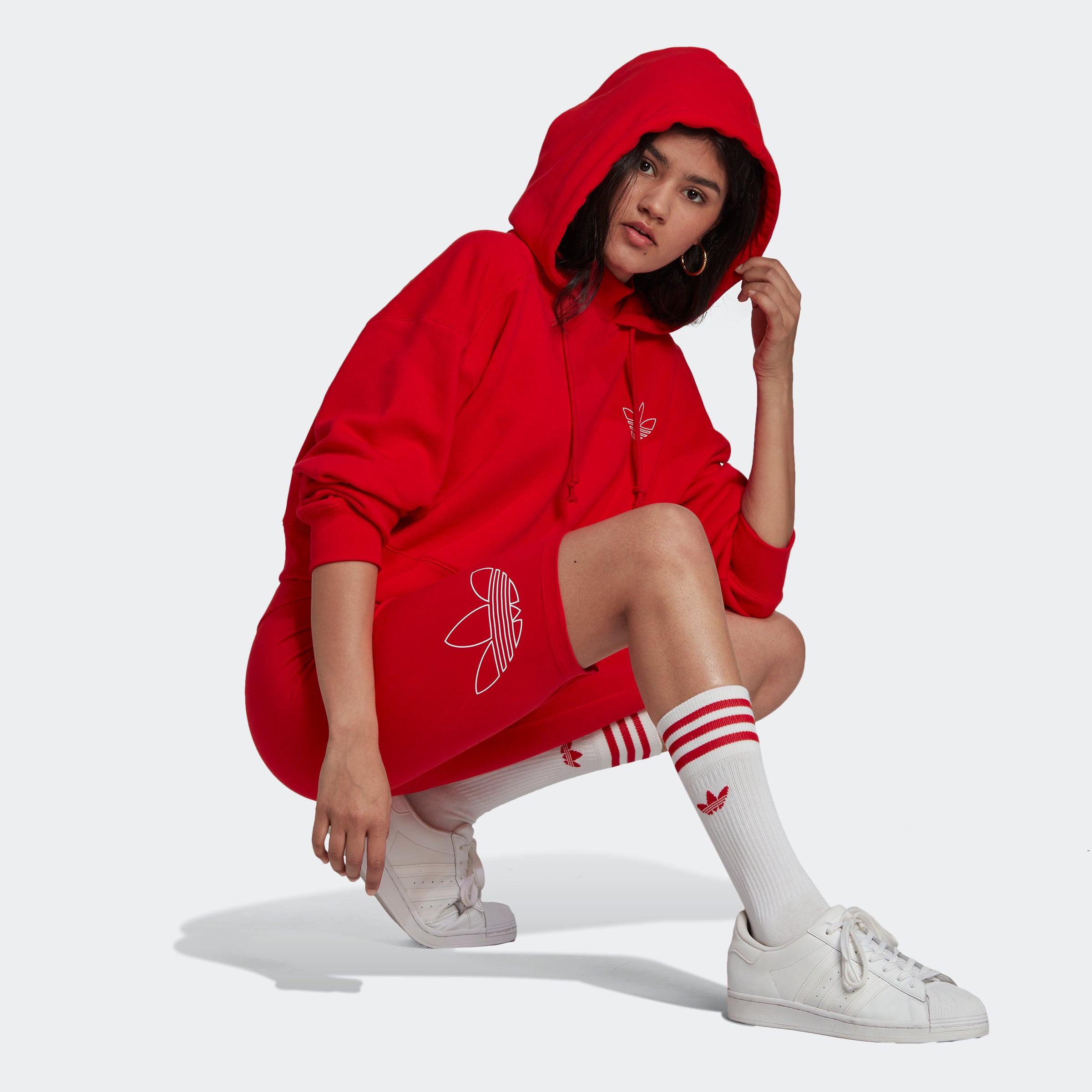 Women's adidas Originals Biker Shorts Vivid Red