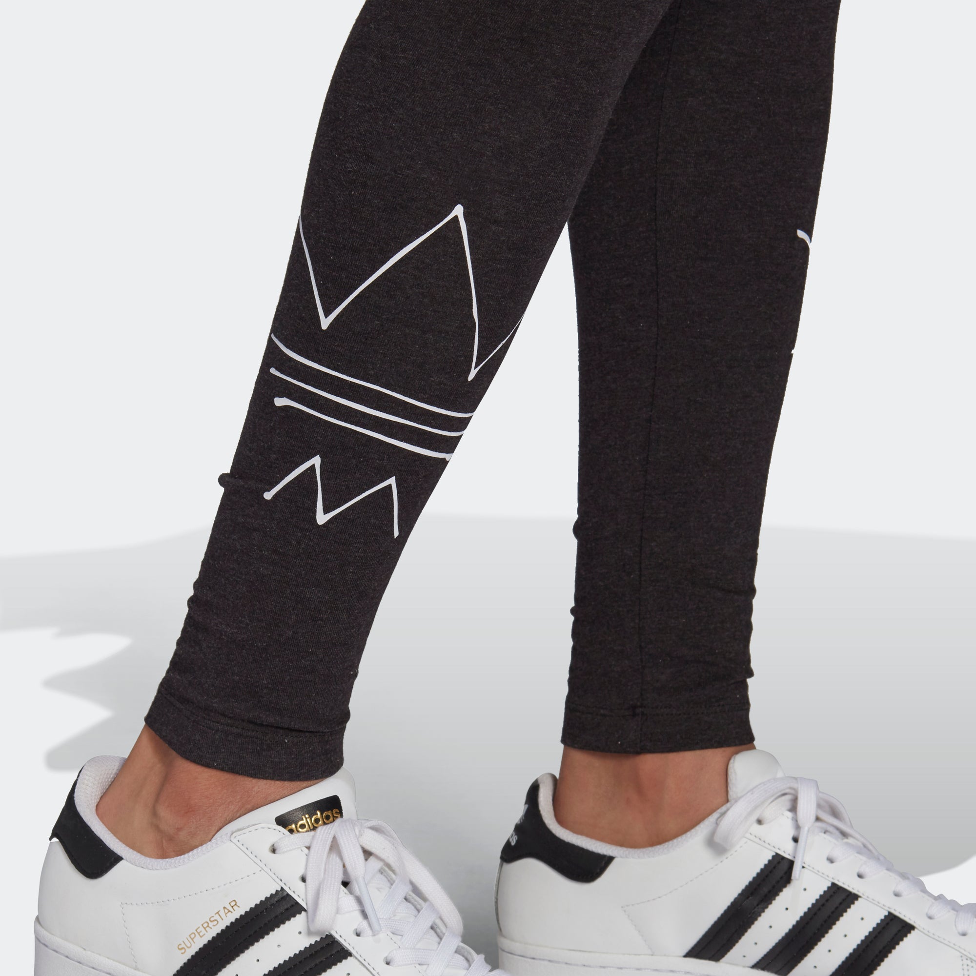 Women's adidas R.Y.V. Leggings Black GN4321 | Chicago City Sports | hand-drawn Trefoils