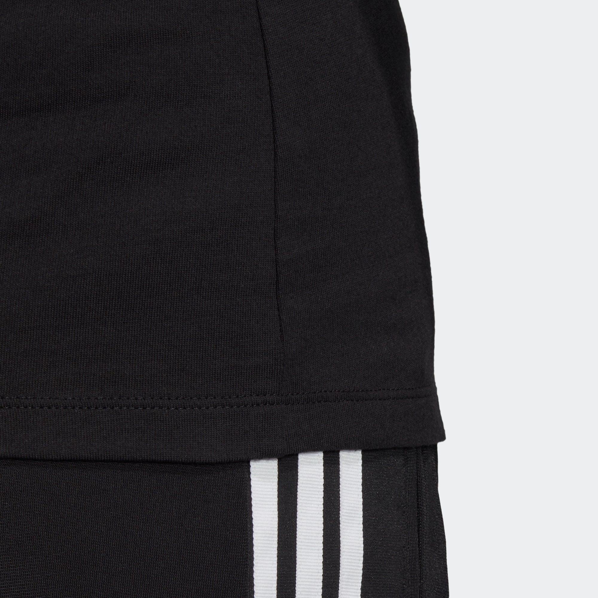 Women's adidas Originals Tee Black GC6789 | Chicago City Sports | hem view