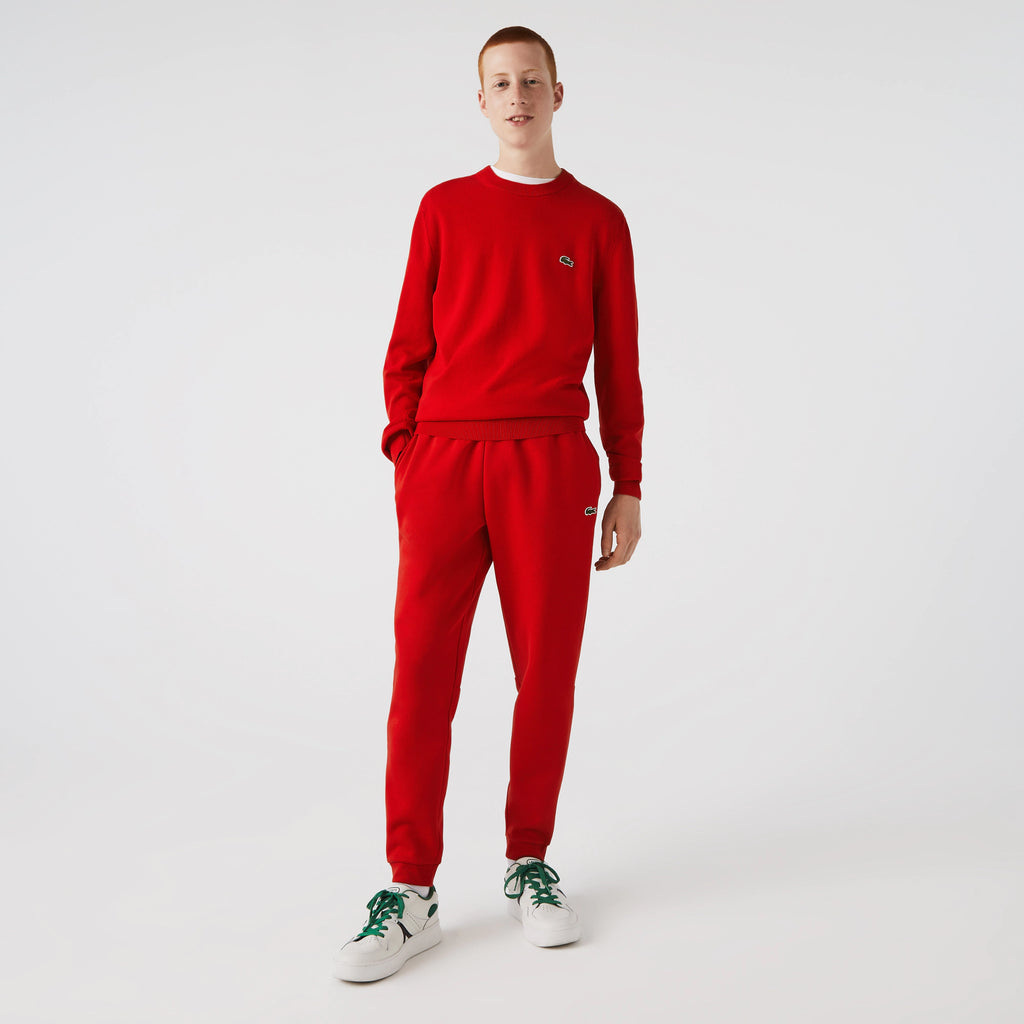 Men's Lacoste Tapered Fit Fleece Trackpants Red