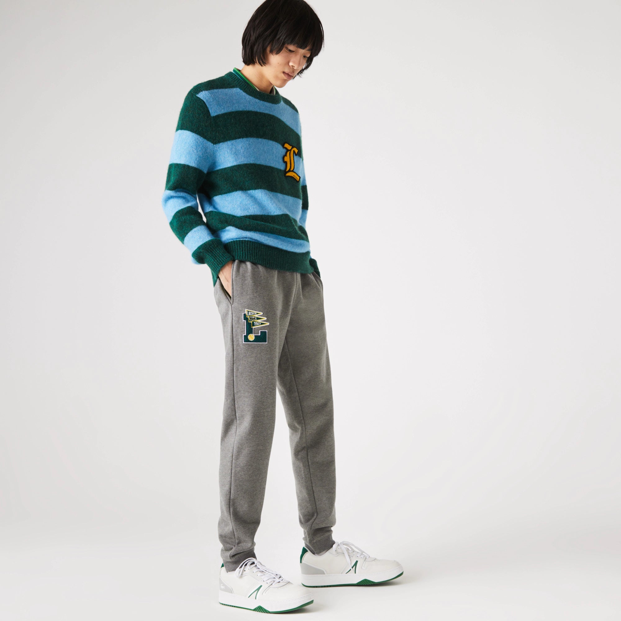 Men's Lacoste Pennants Fleece Pants Grey