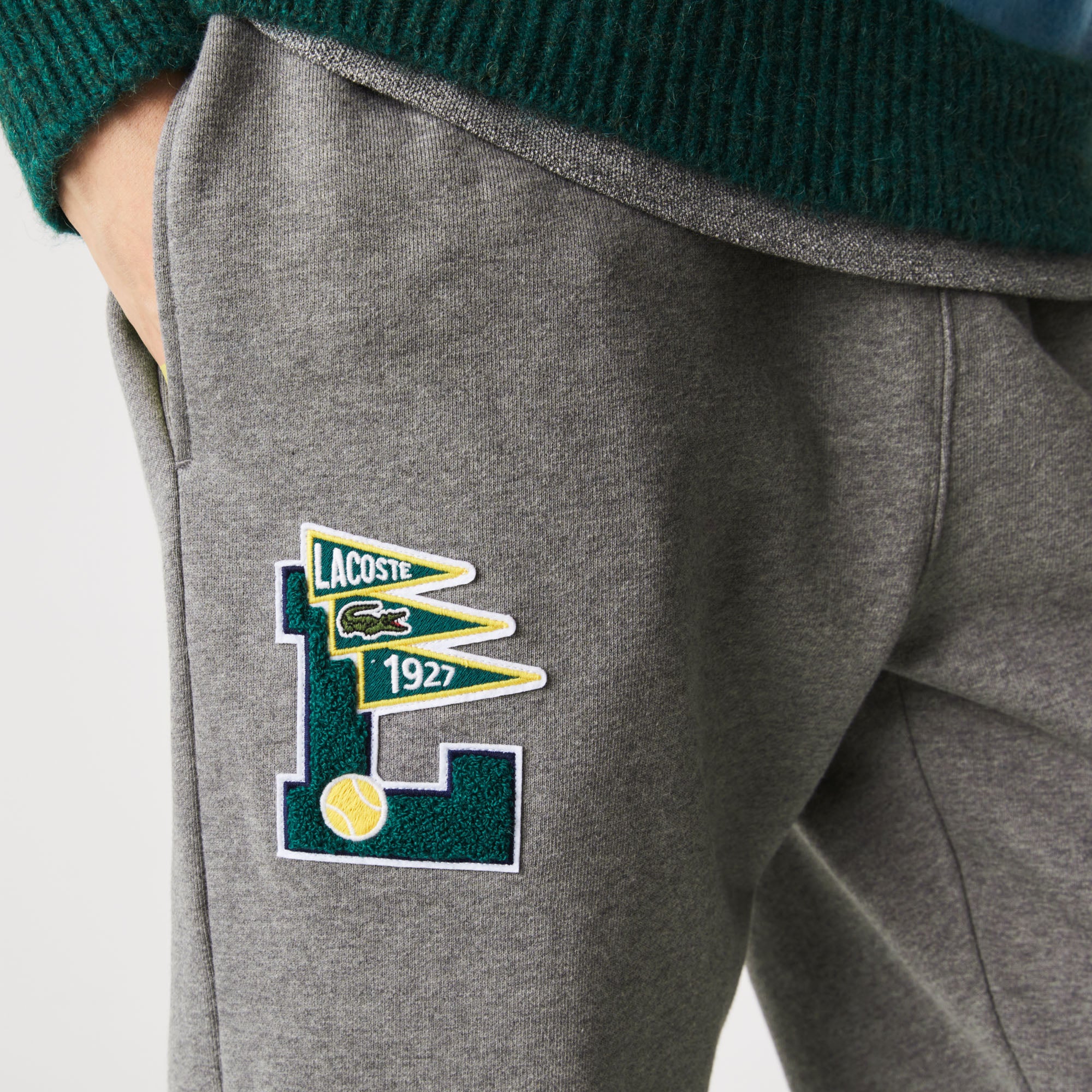 Men's Lacoste Pennants Fleece Pants Grey