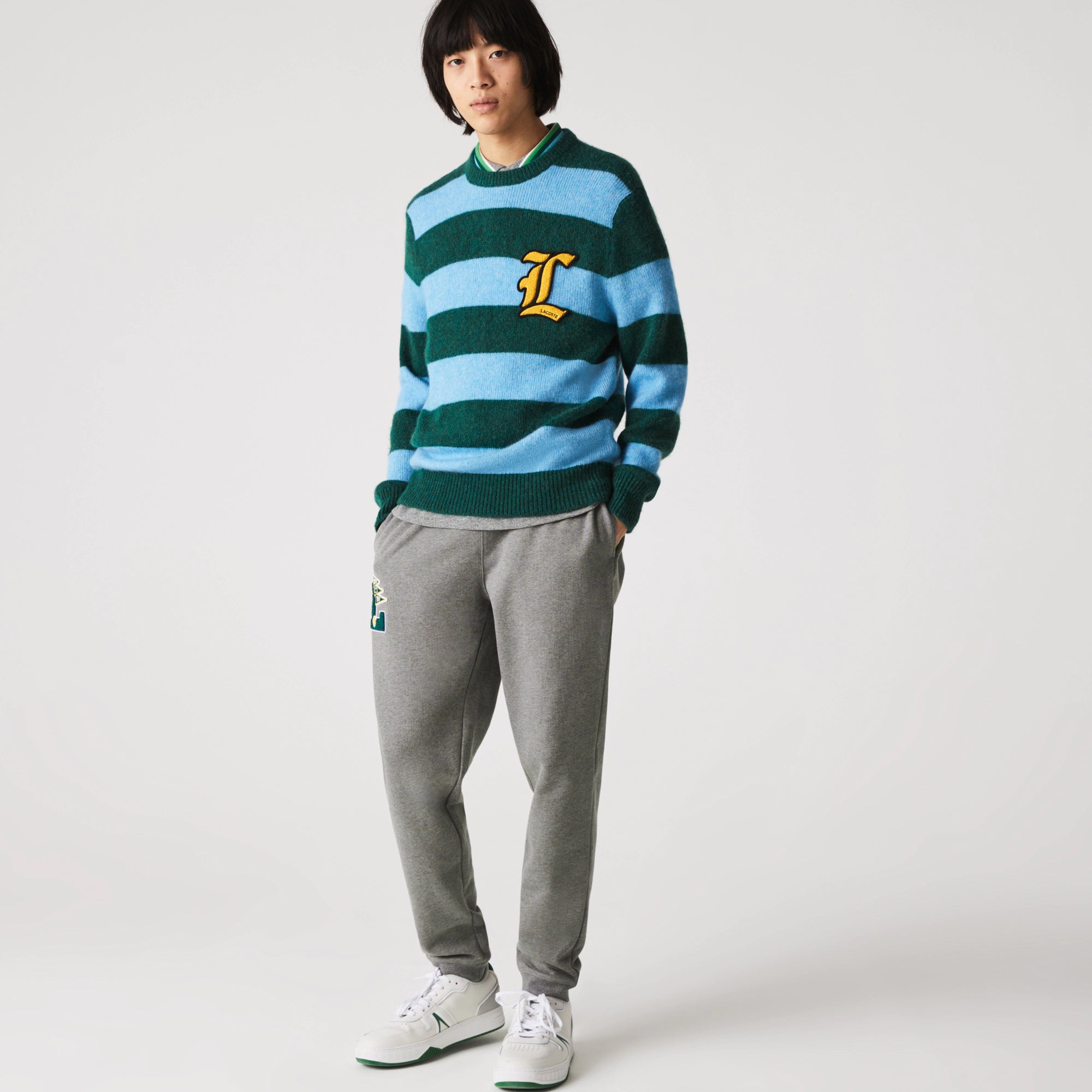 Men's Lacoste Pennants Fleece Pants Grey