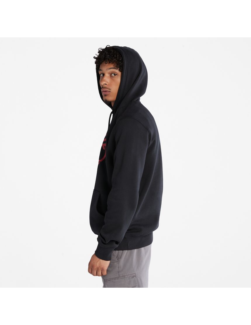 Men's Timberland Tree Logo Hoodie Vintage Black Red