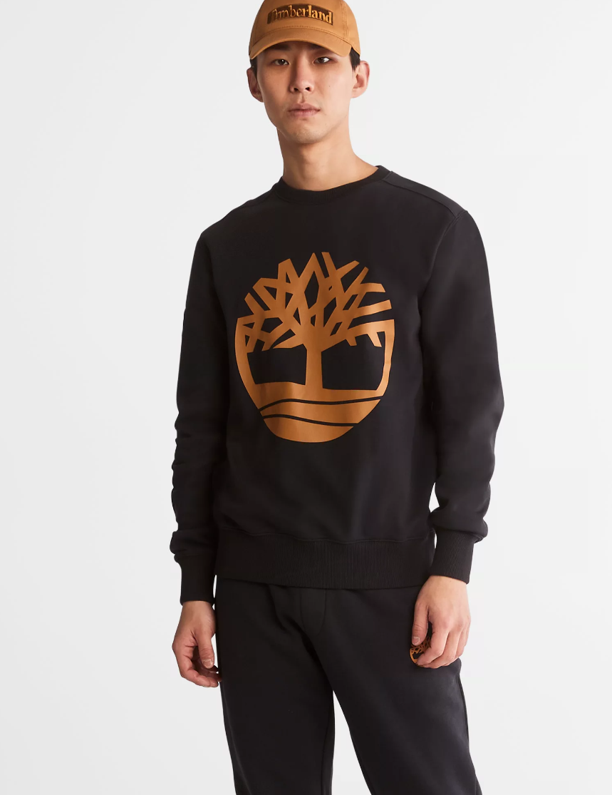 Men's Timberland Tree Logo Crewneck Sweatshirt Black