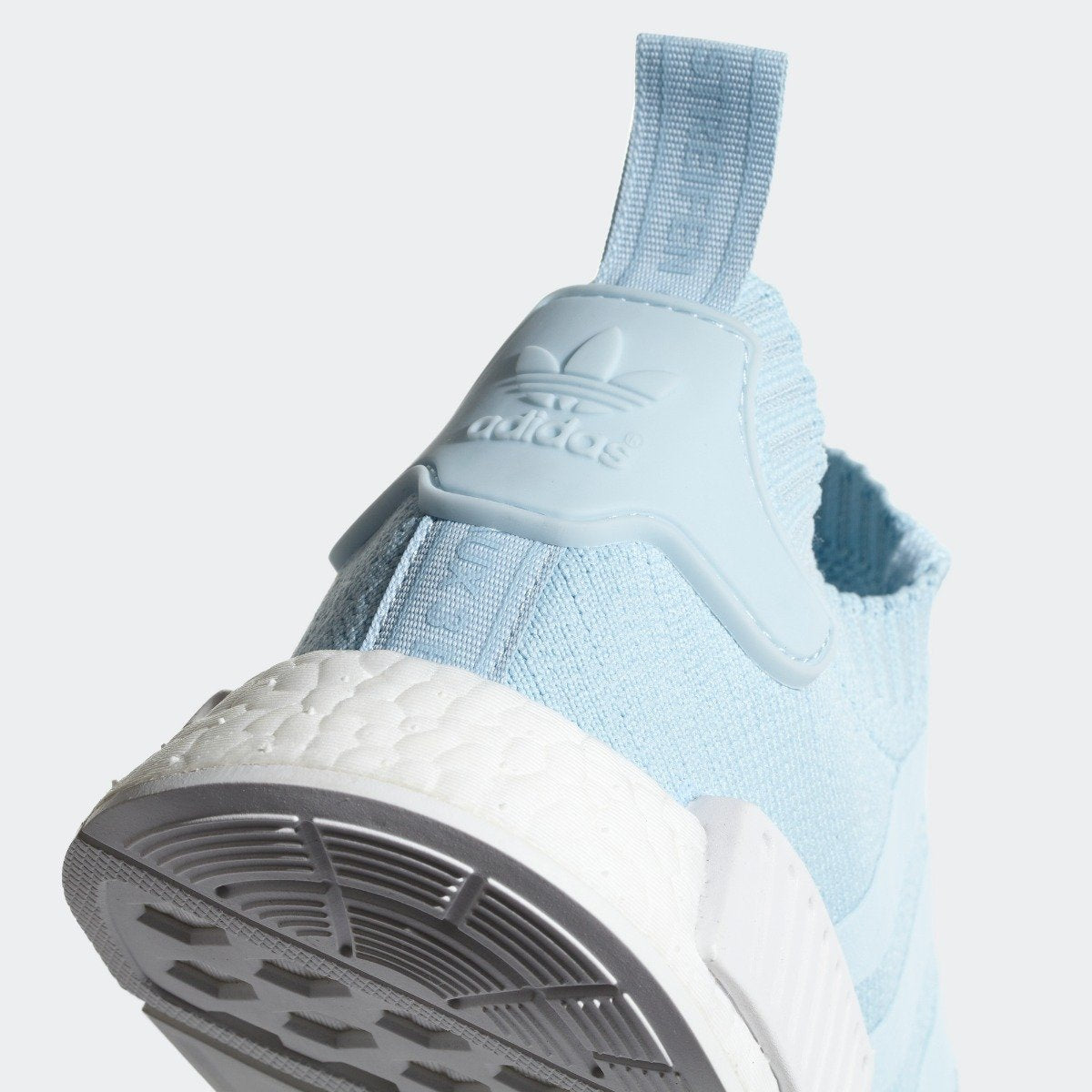 Women's adidas Originals NMD R1 Primeknit Shoes Ice Blue with White