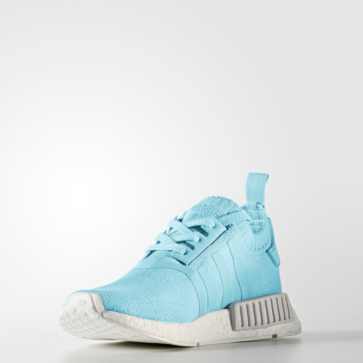 Women's adidas Originals NMD R1 Primeknit Shoes Ice Blue with White