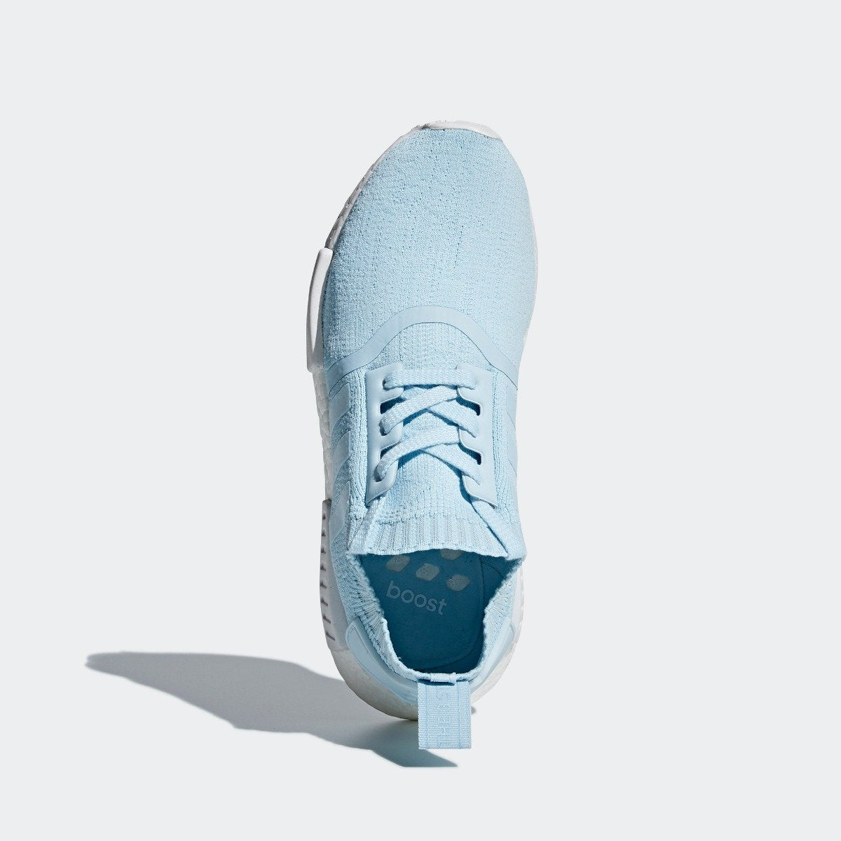 Women's adidas Originals NMD R1 Primeknit Shoes Ice Blue with White