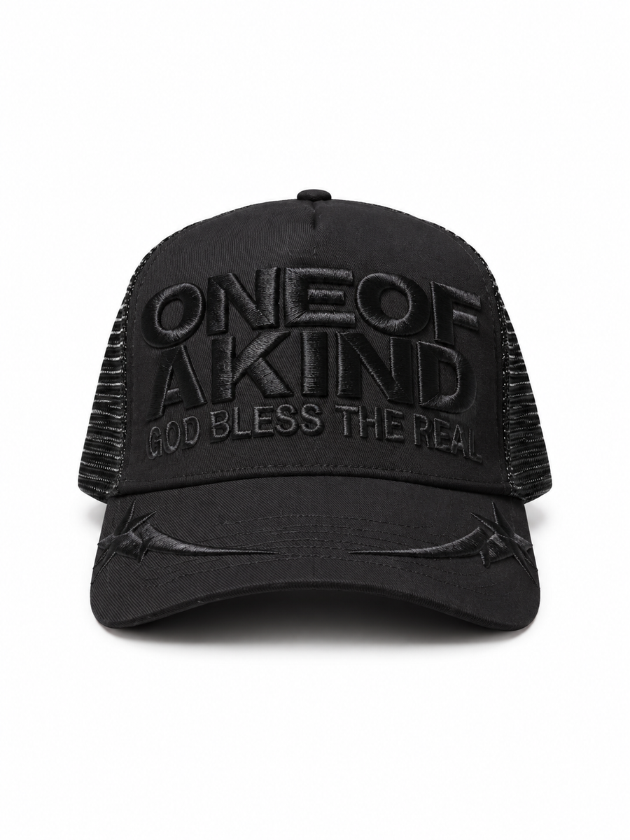 Unisex Gold Star One Of A Kind Trucker Hat Black/Black