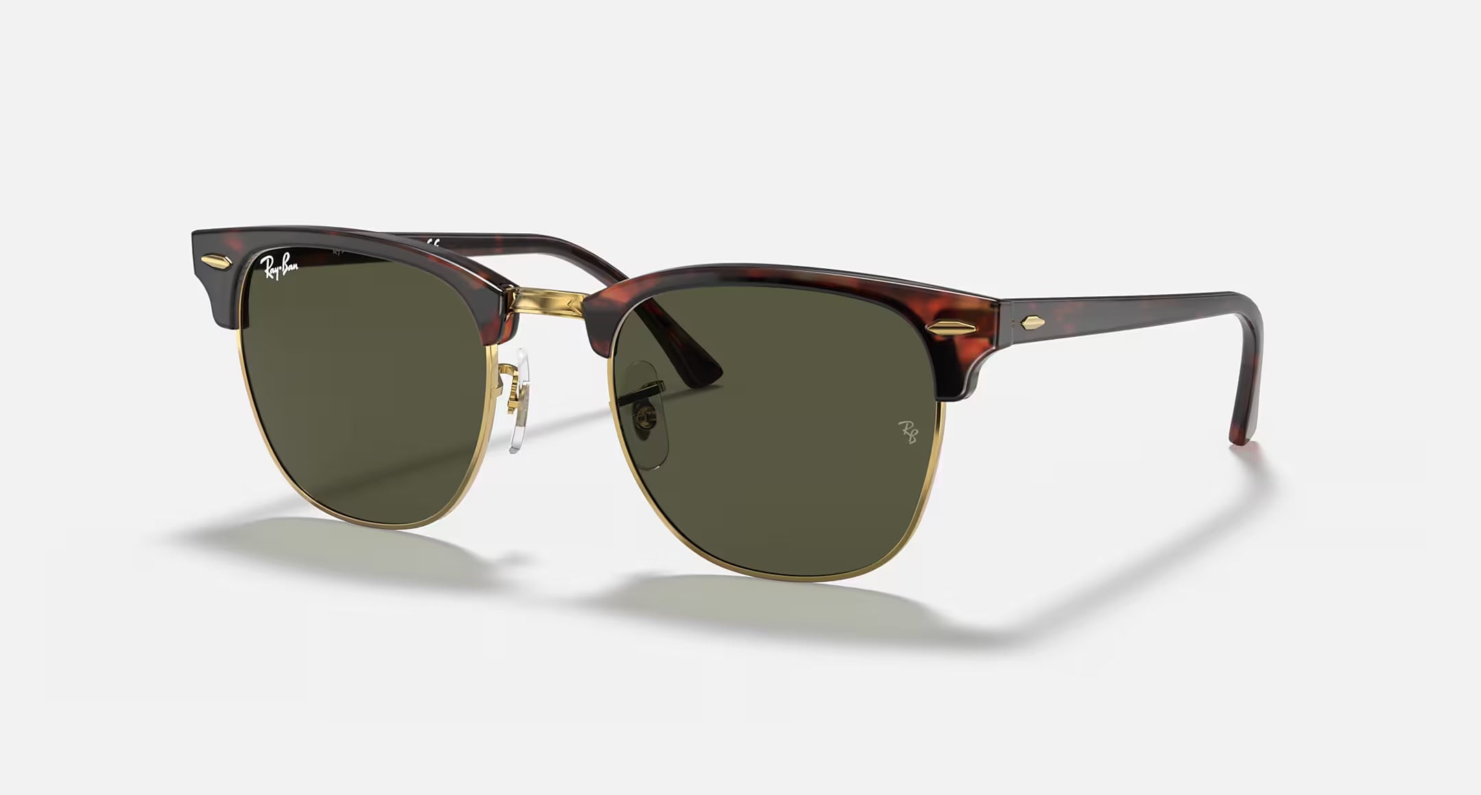 Ray-Ban Clubmaster Classic Sunglasses Polished Tortoise on Gold
