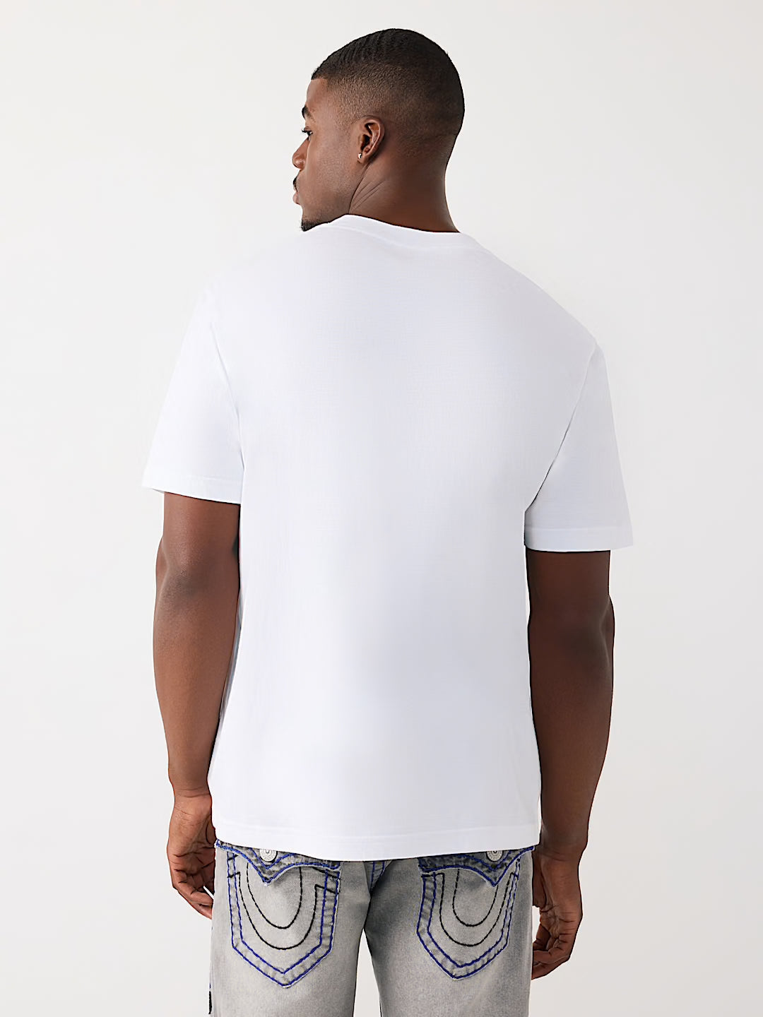 Men's True Religion Rhinestone Logo Tee White