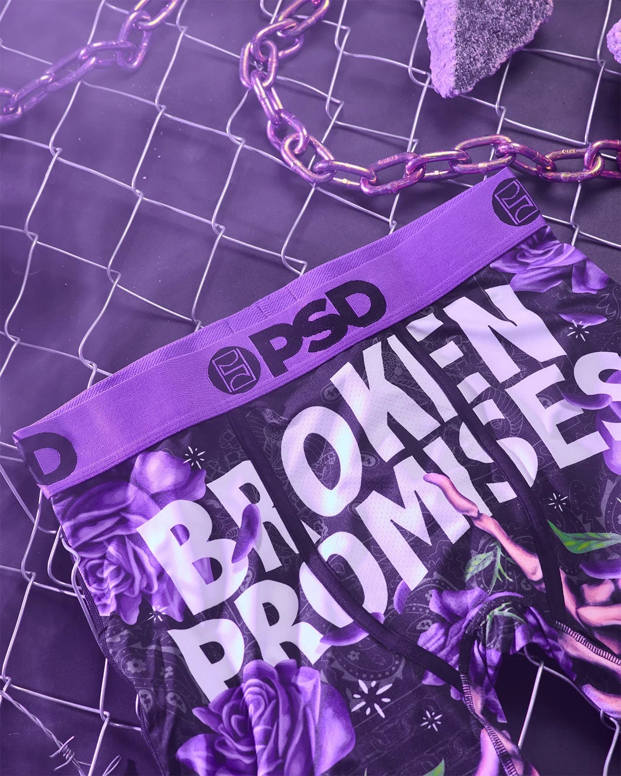 Men's PSD Broken Promises Boxer Briefs Wish Purple
