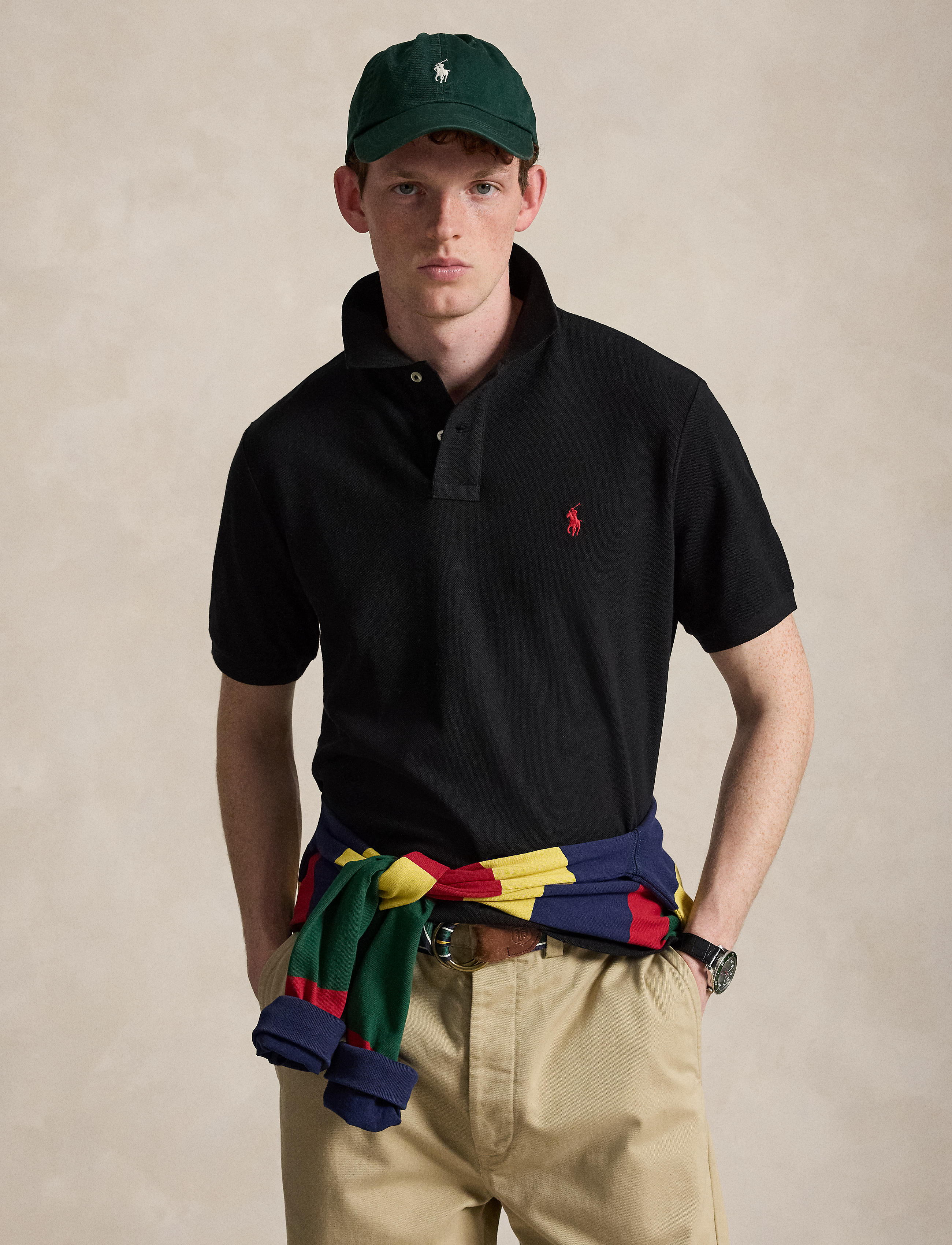 Men's Polo Ralph Lauren Iconic Mesh Polo Shirt Black