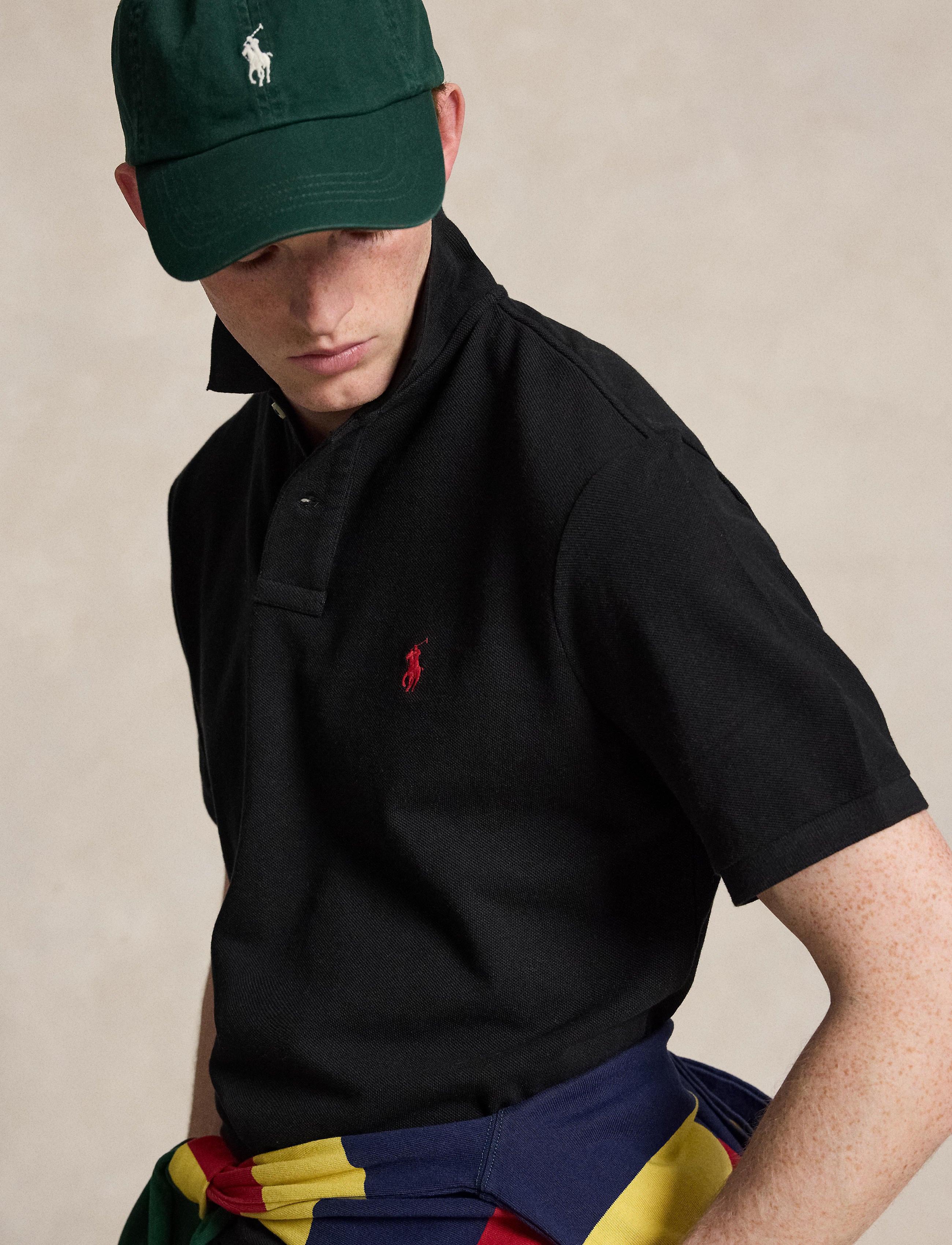Men's Polo Ralph Lauren Iconic Mesh Polo Shirt Black