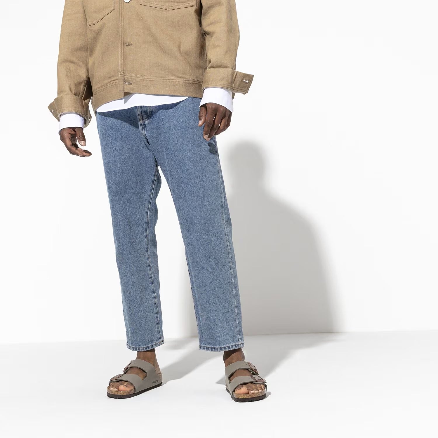 Men's BIRKENSTOCK Arizona Birkubuc Stone