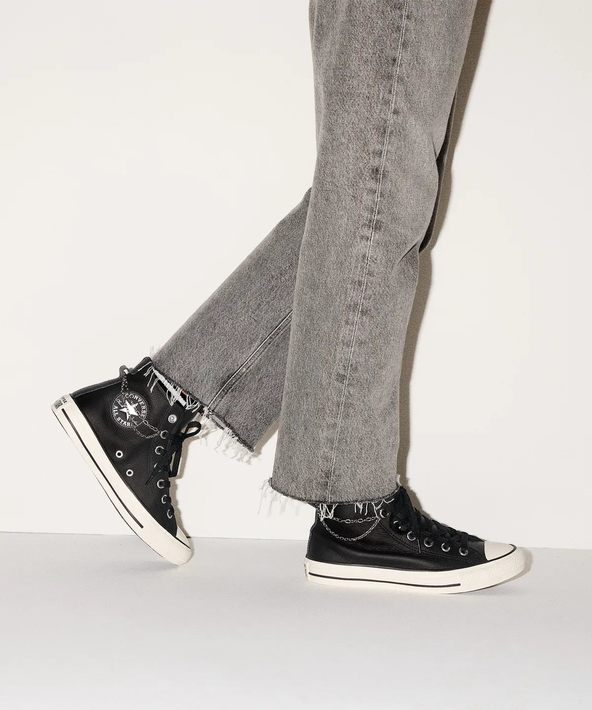 Unisex Converse Chuck Taylor All Star Hi Shoes Black Chain