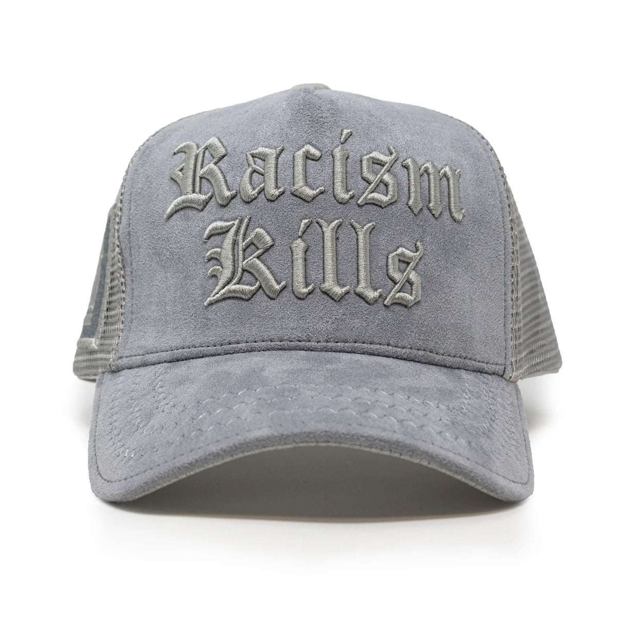 Unisex Gold Star Racism Kills Trucker Hat Dark Grey